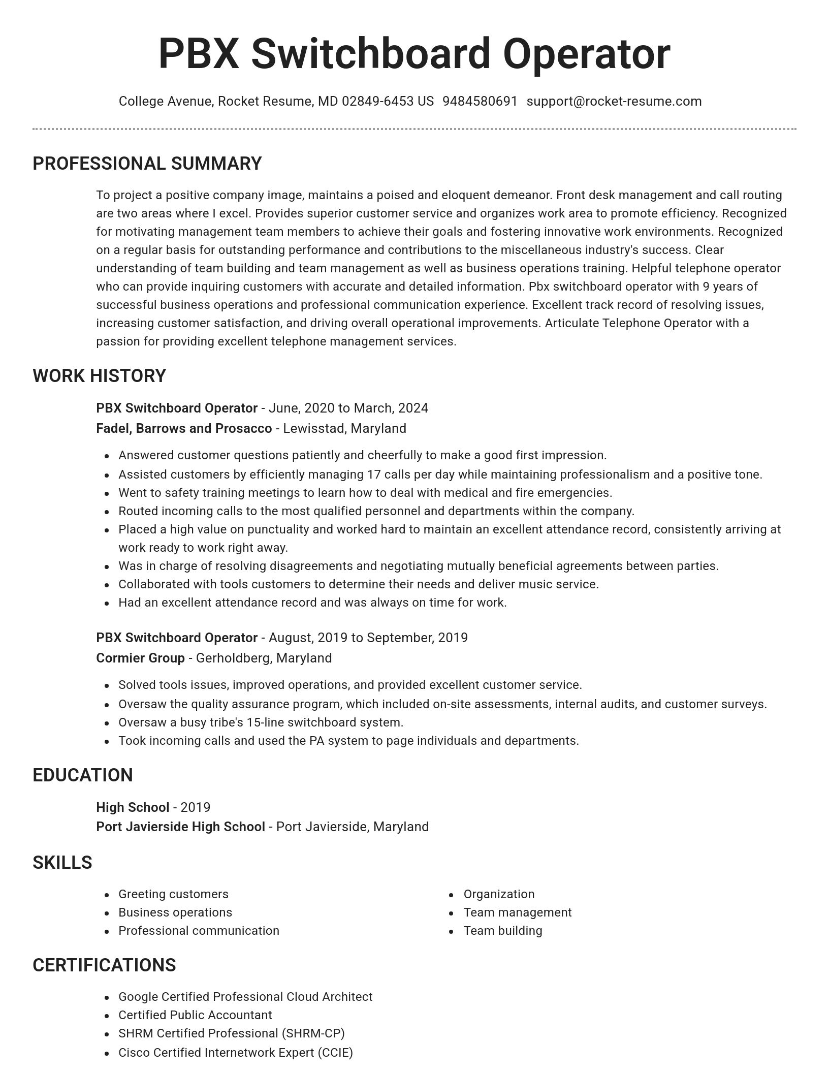 Brilliant resume template