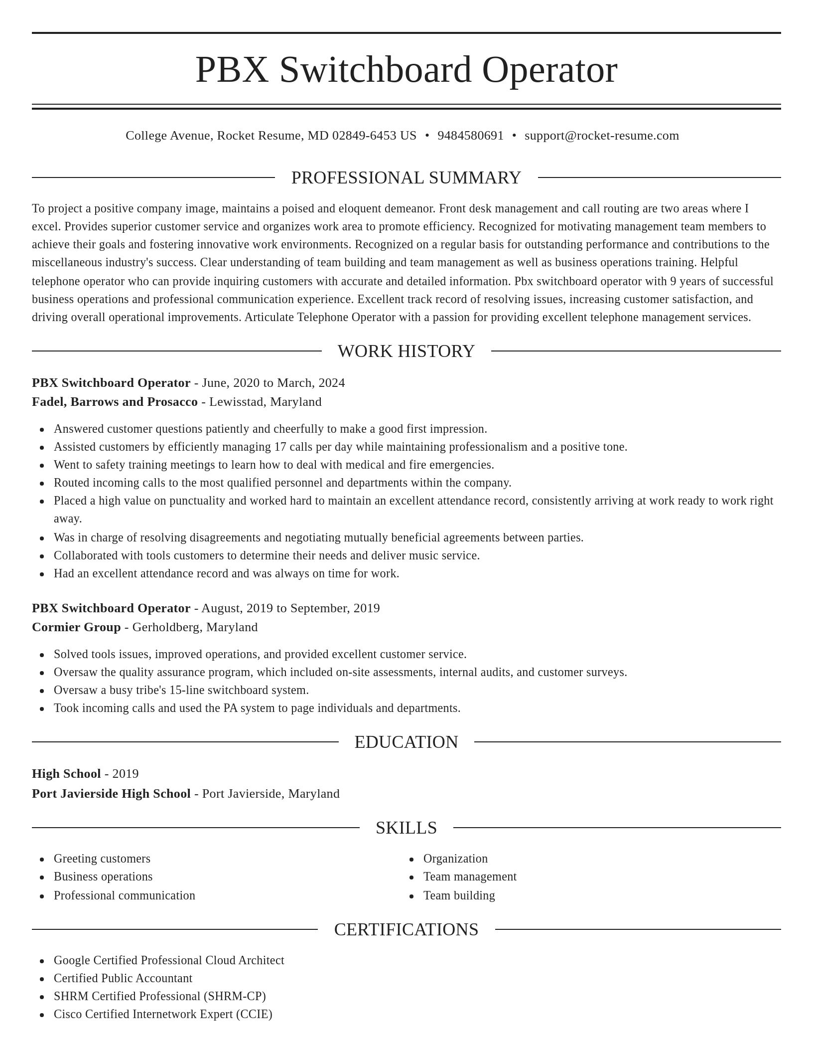 Elegant resume template