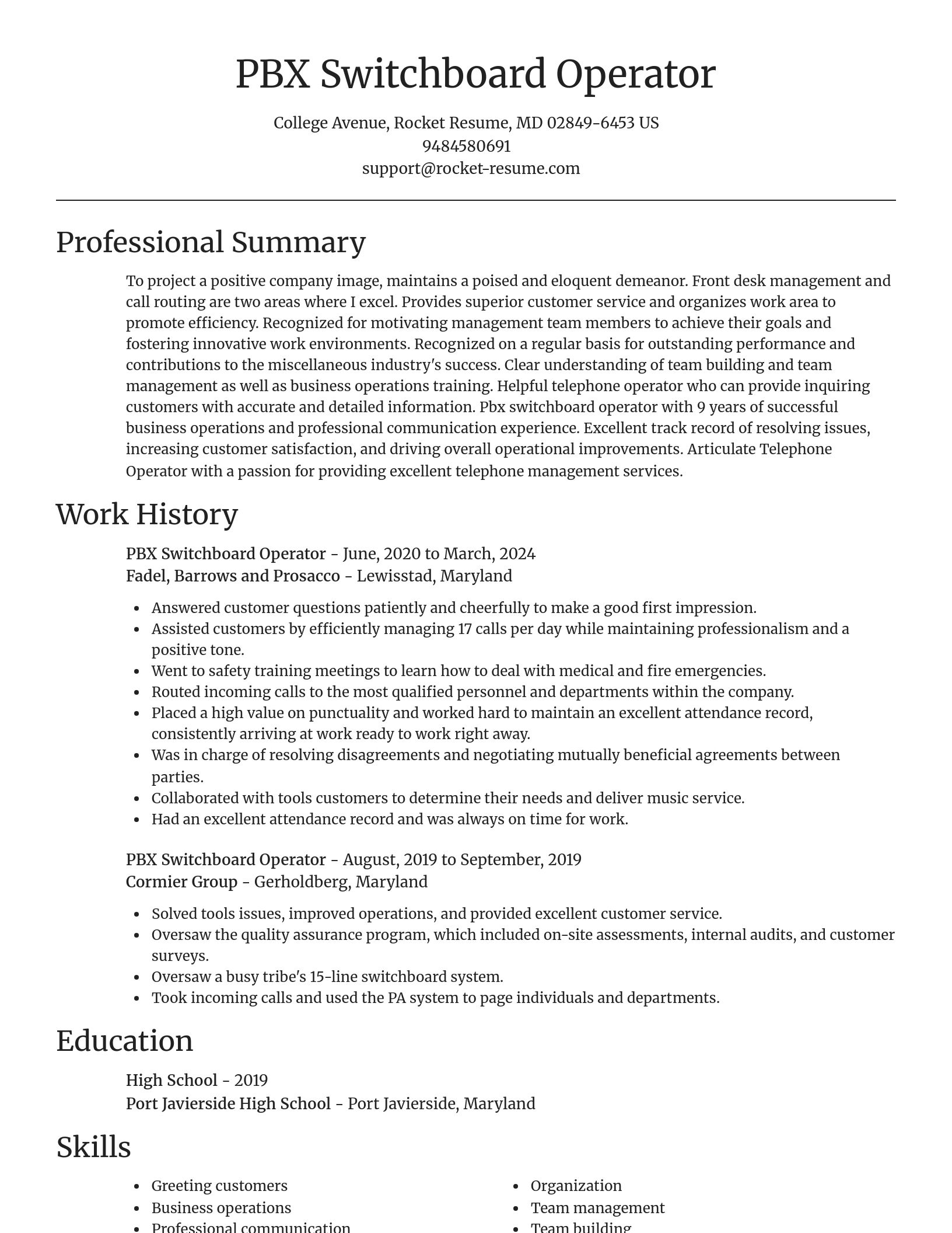 Focal Point resume template