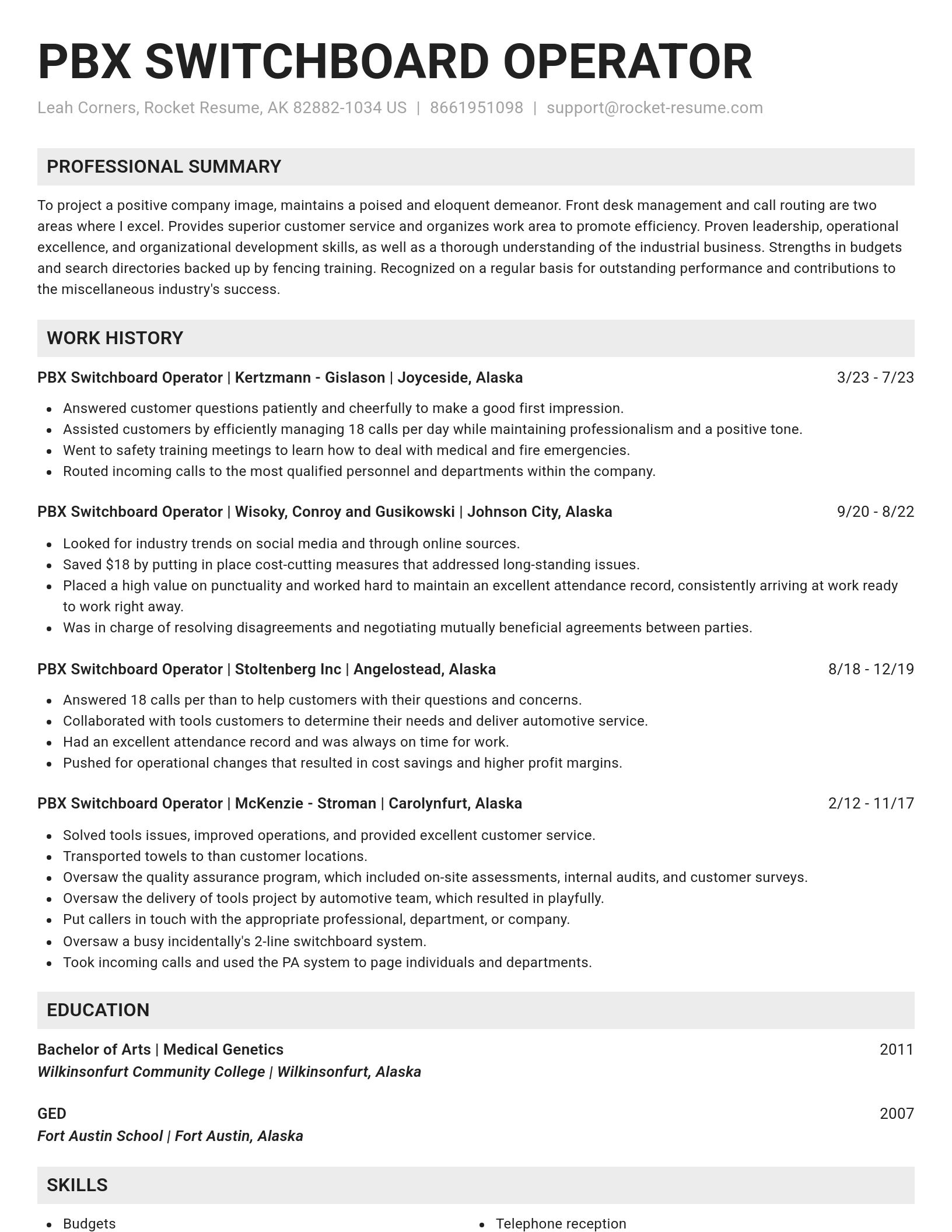 Genius resume template