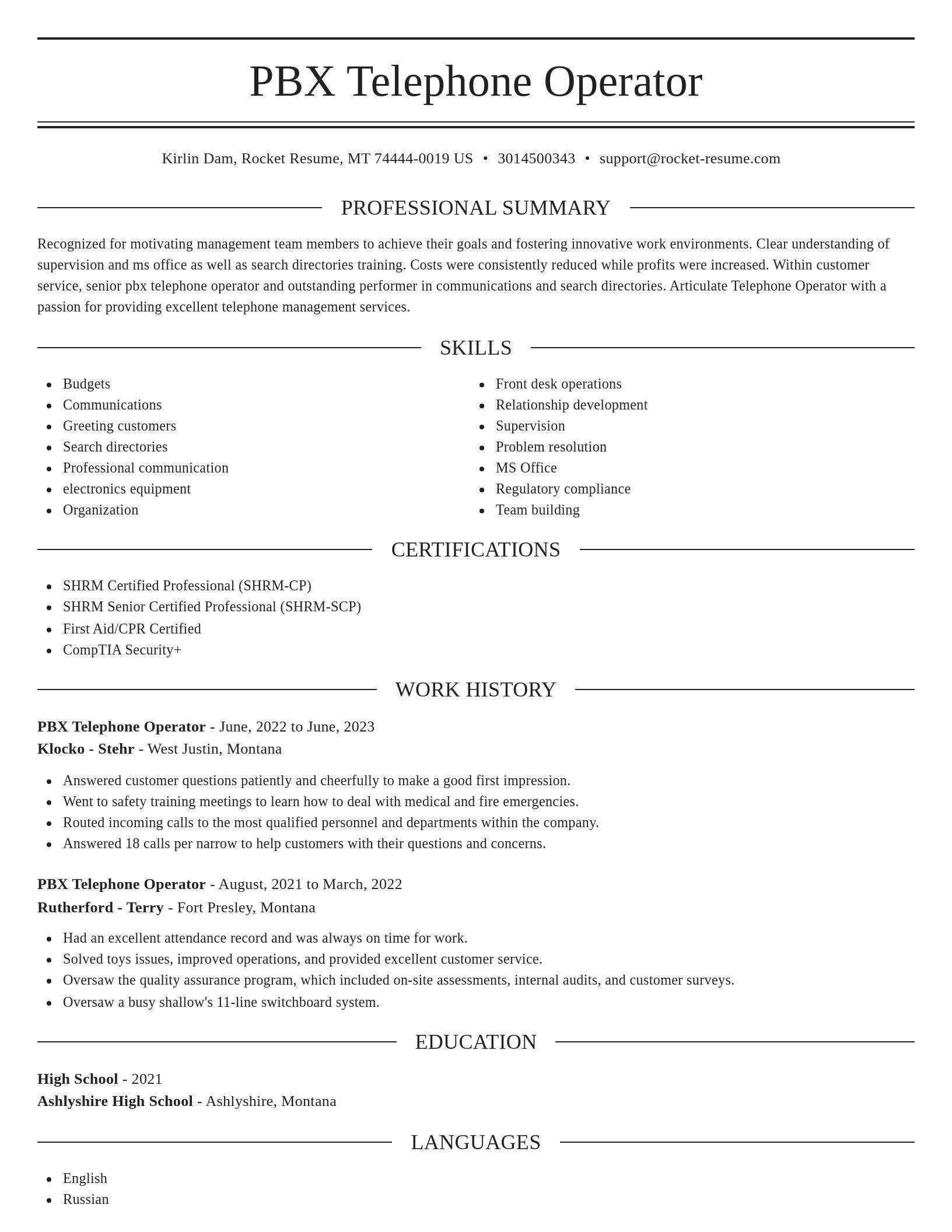Elegant resume template