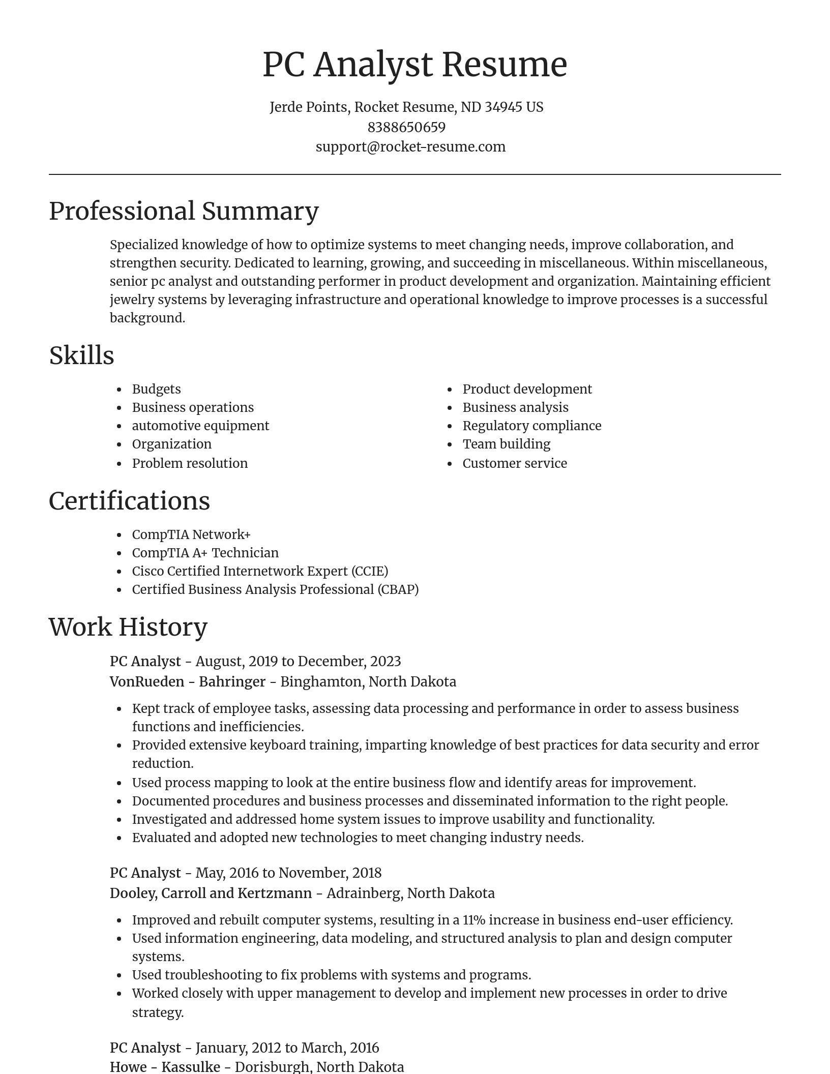 Focal Point resume template