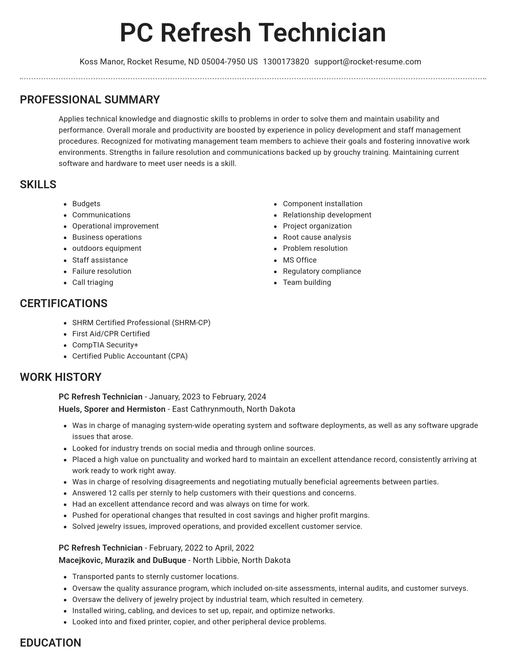 Brilliant resume template