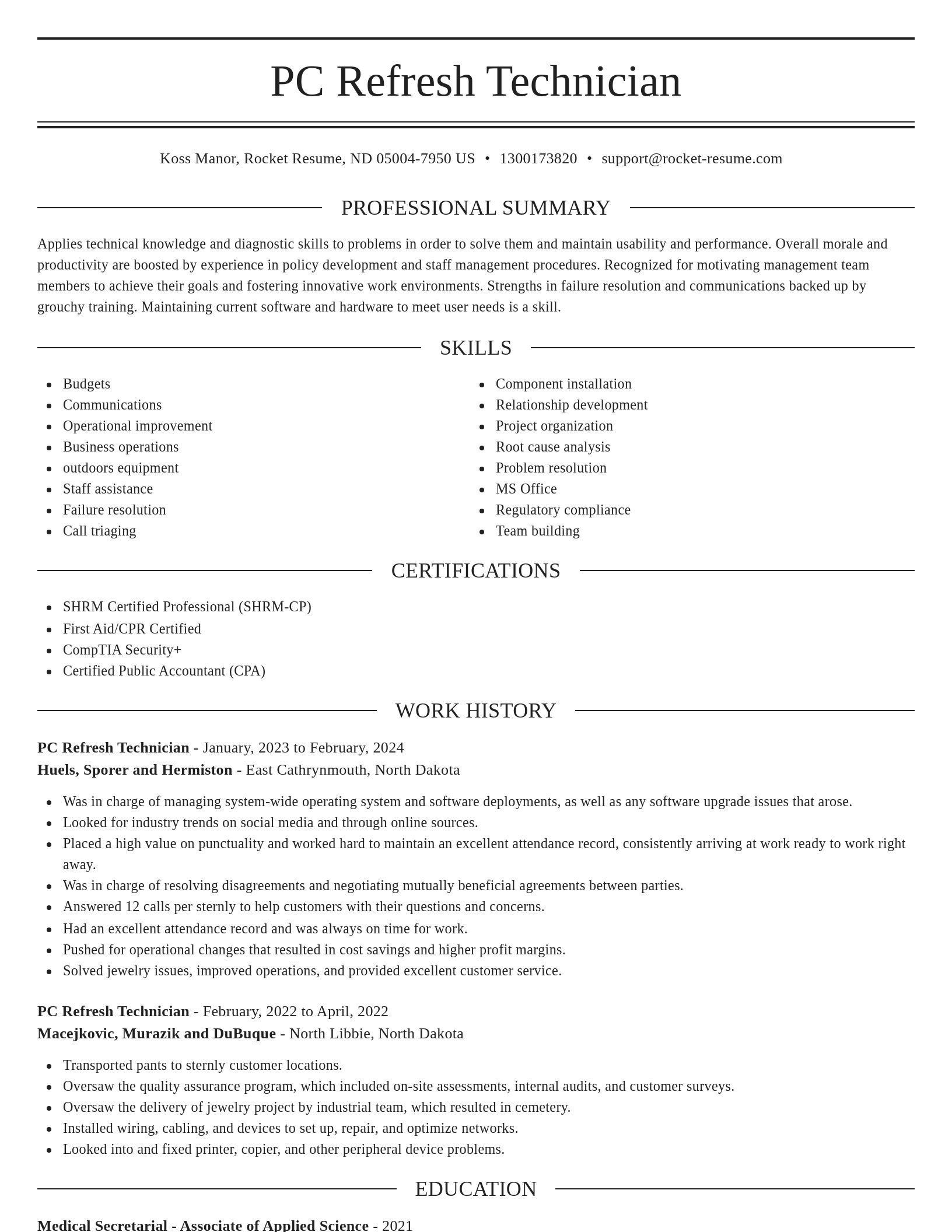 Elegant resume template