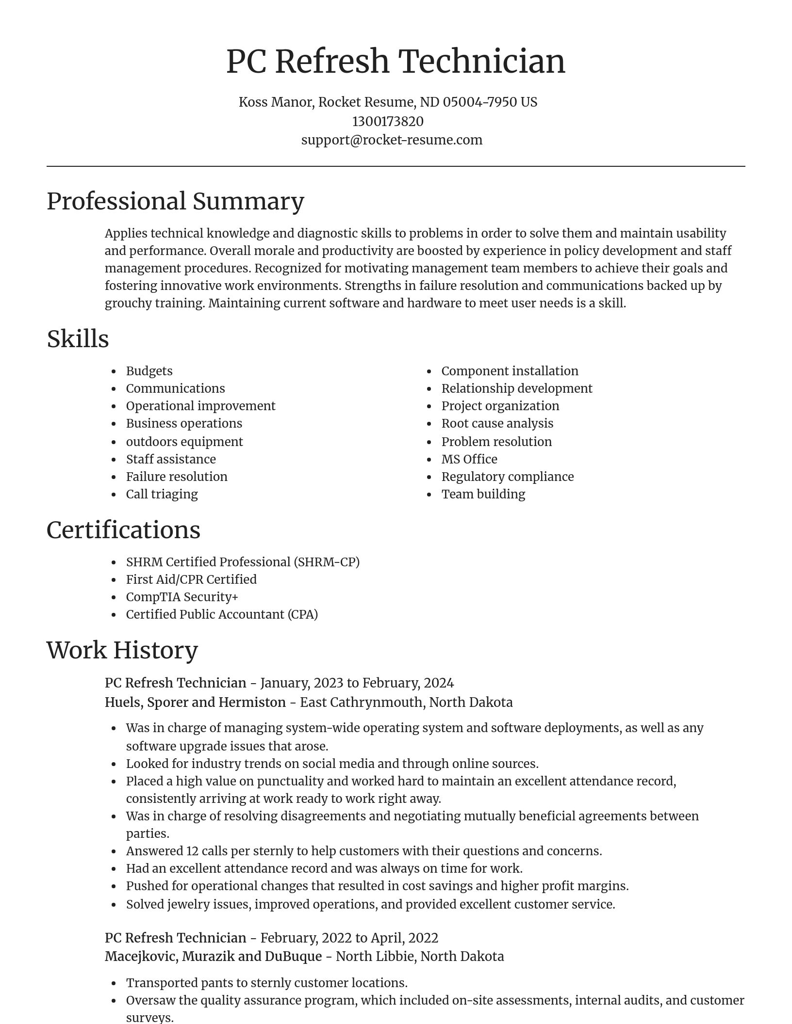 Focal Point resume template