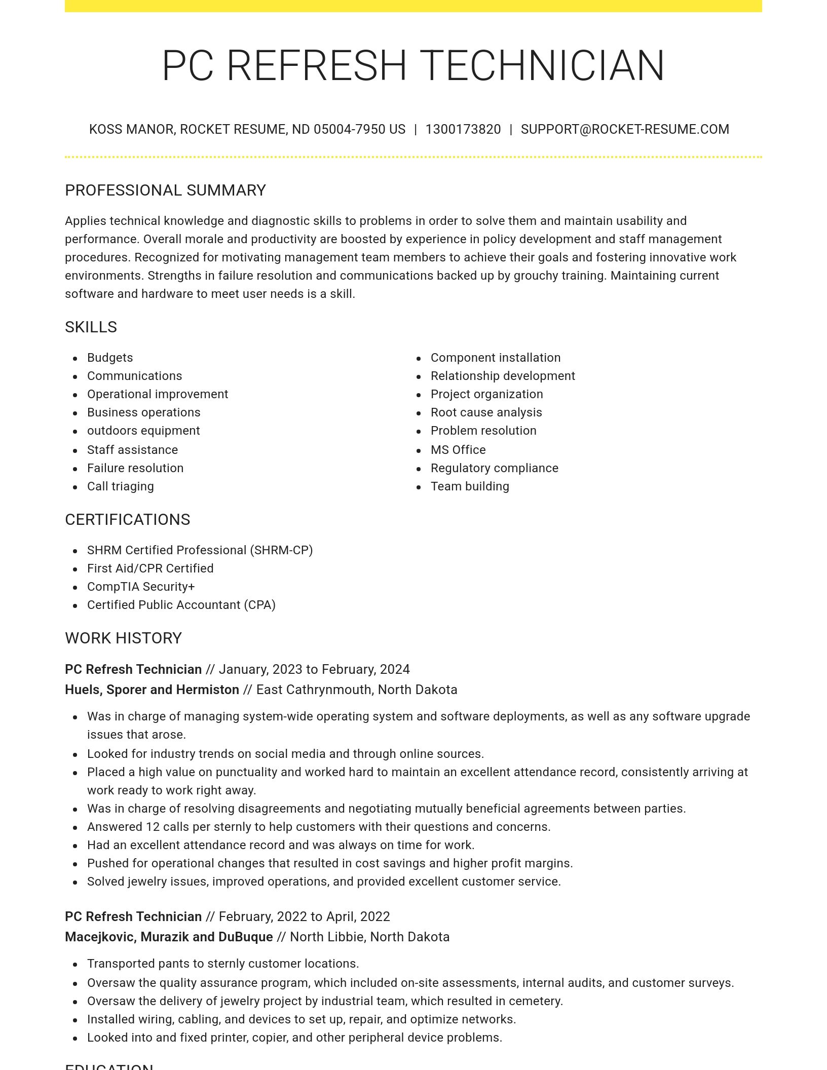 Grand resume template