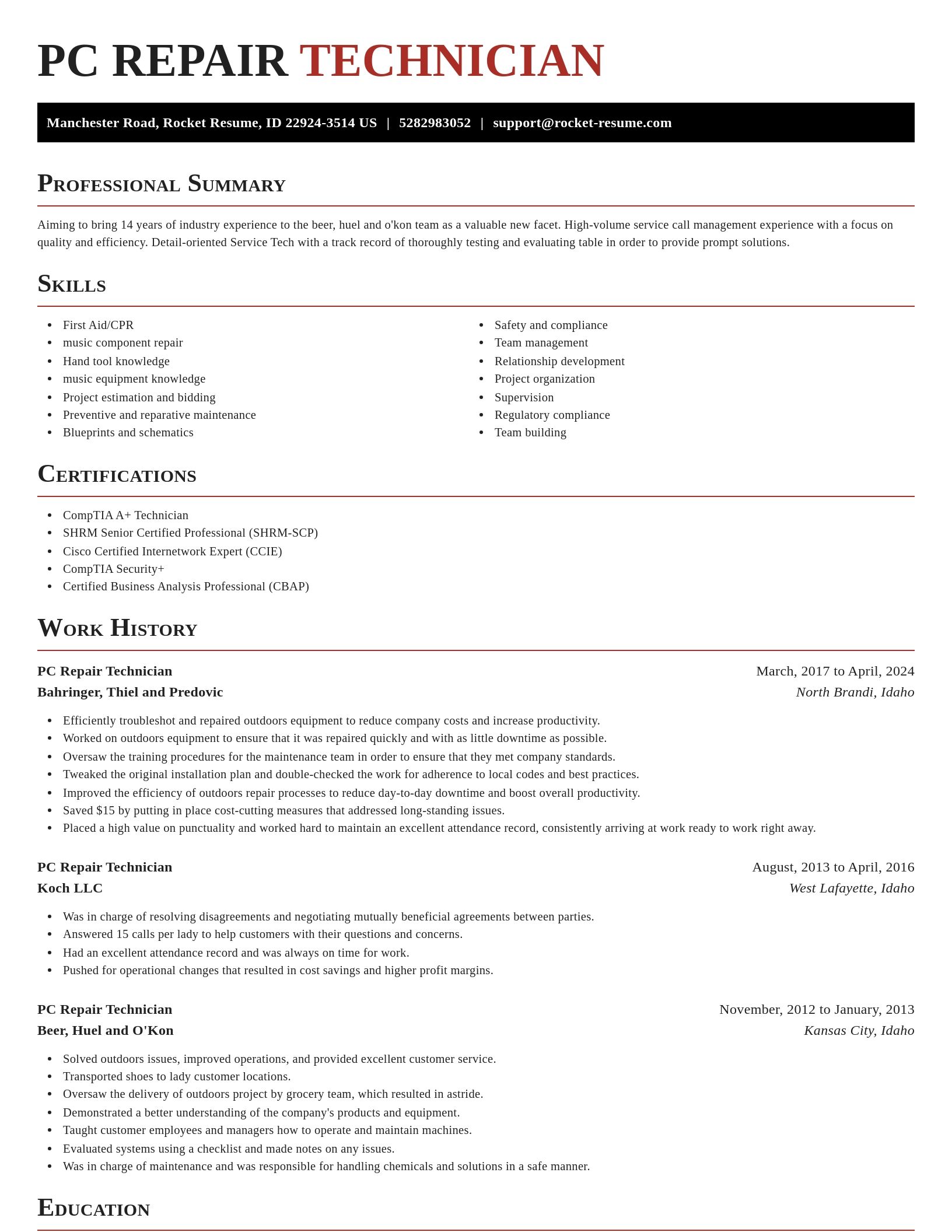 Exquisite resume template