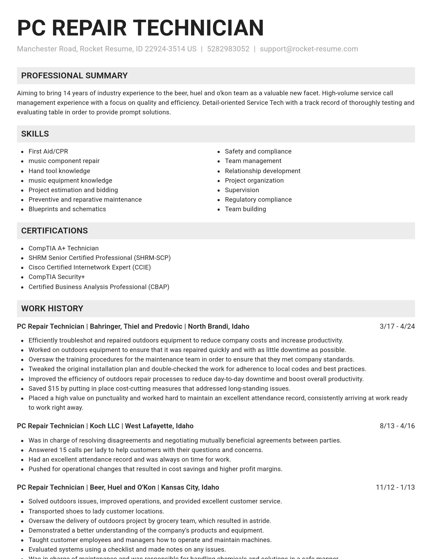 Genius resume template