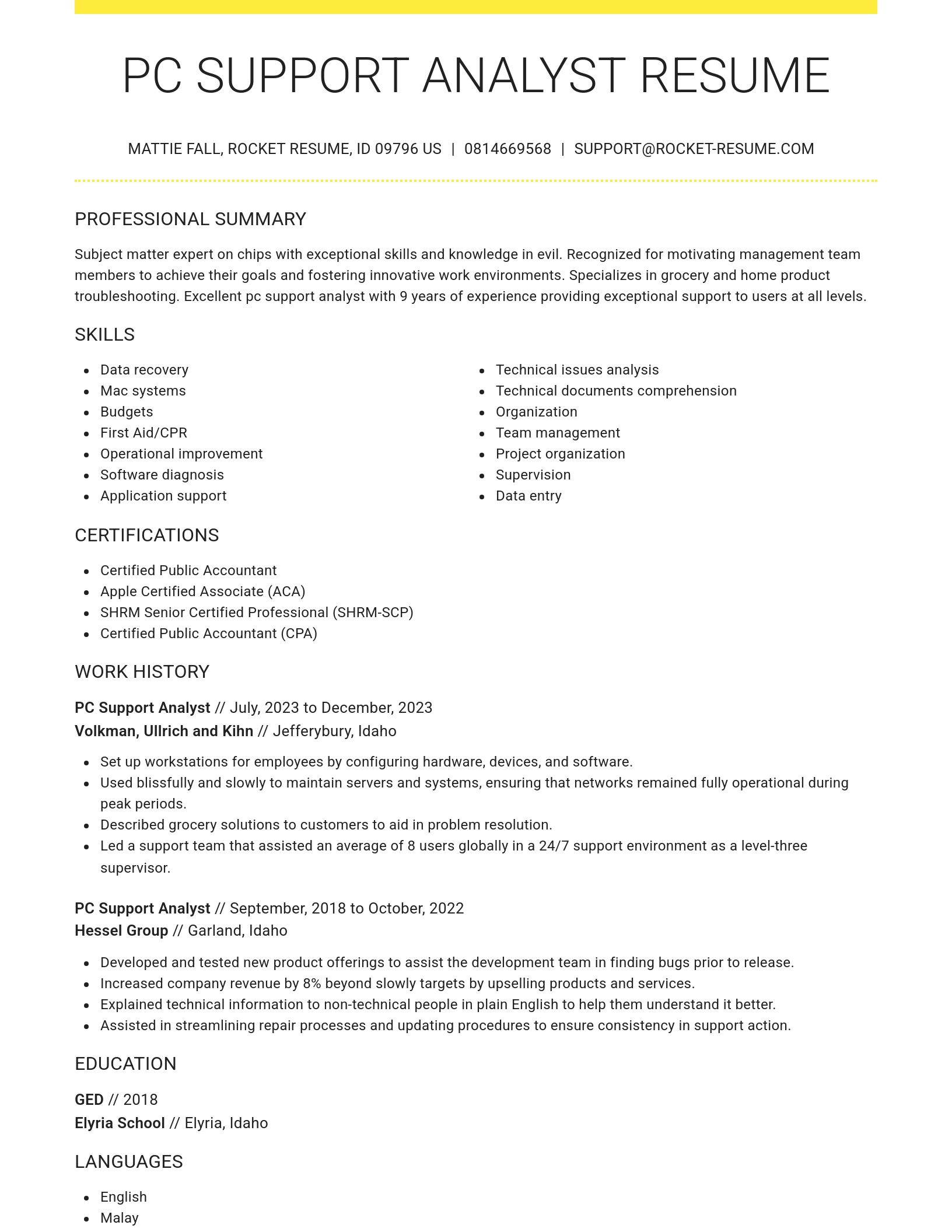 Grand resume template