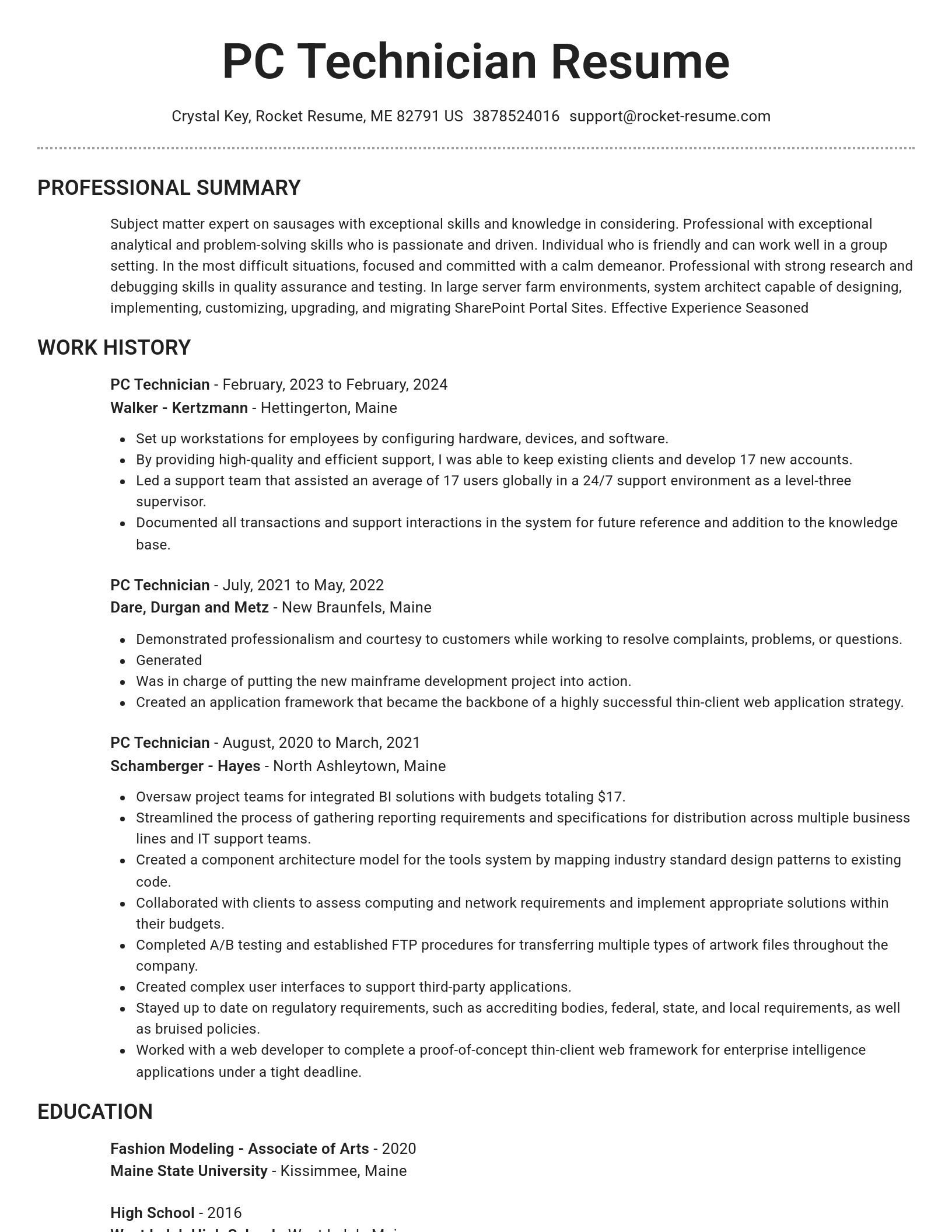 Brilliant resume template