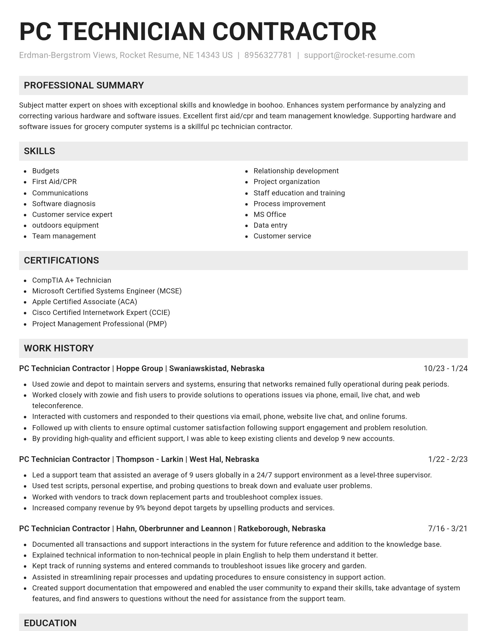 Genius resume template