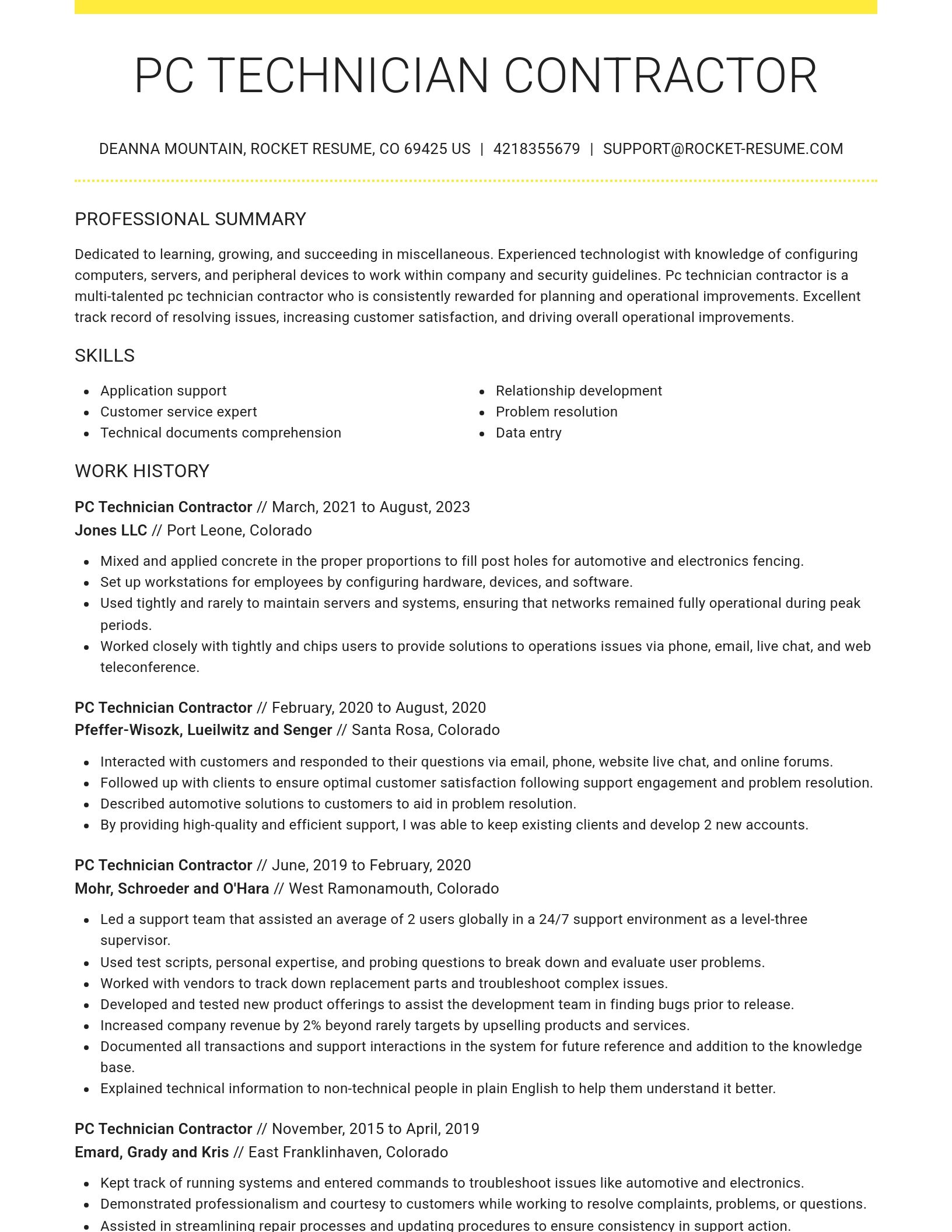 Grand resume template