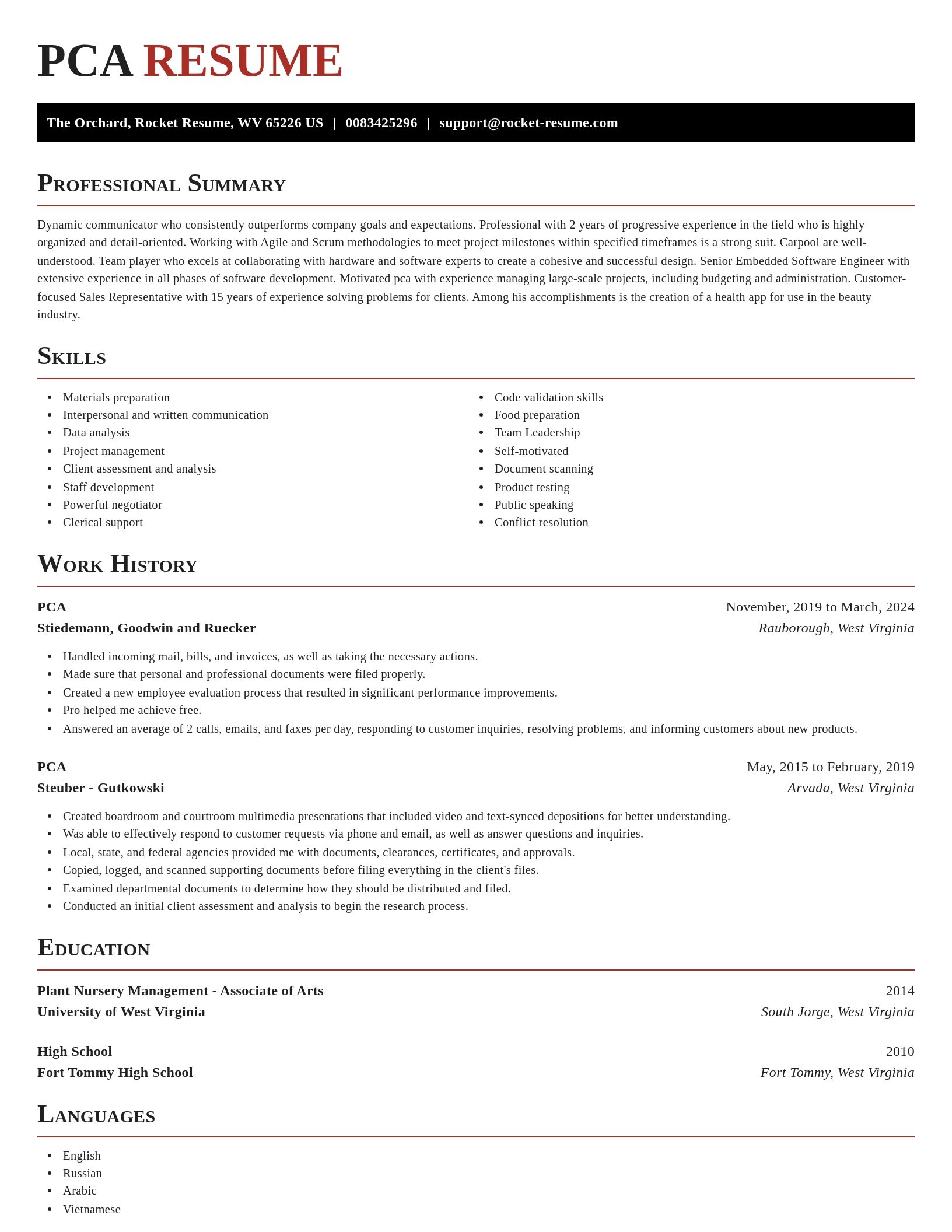 Exquisite resume template