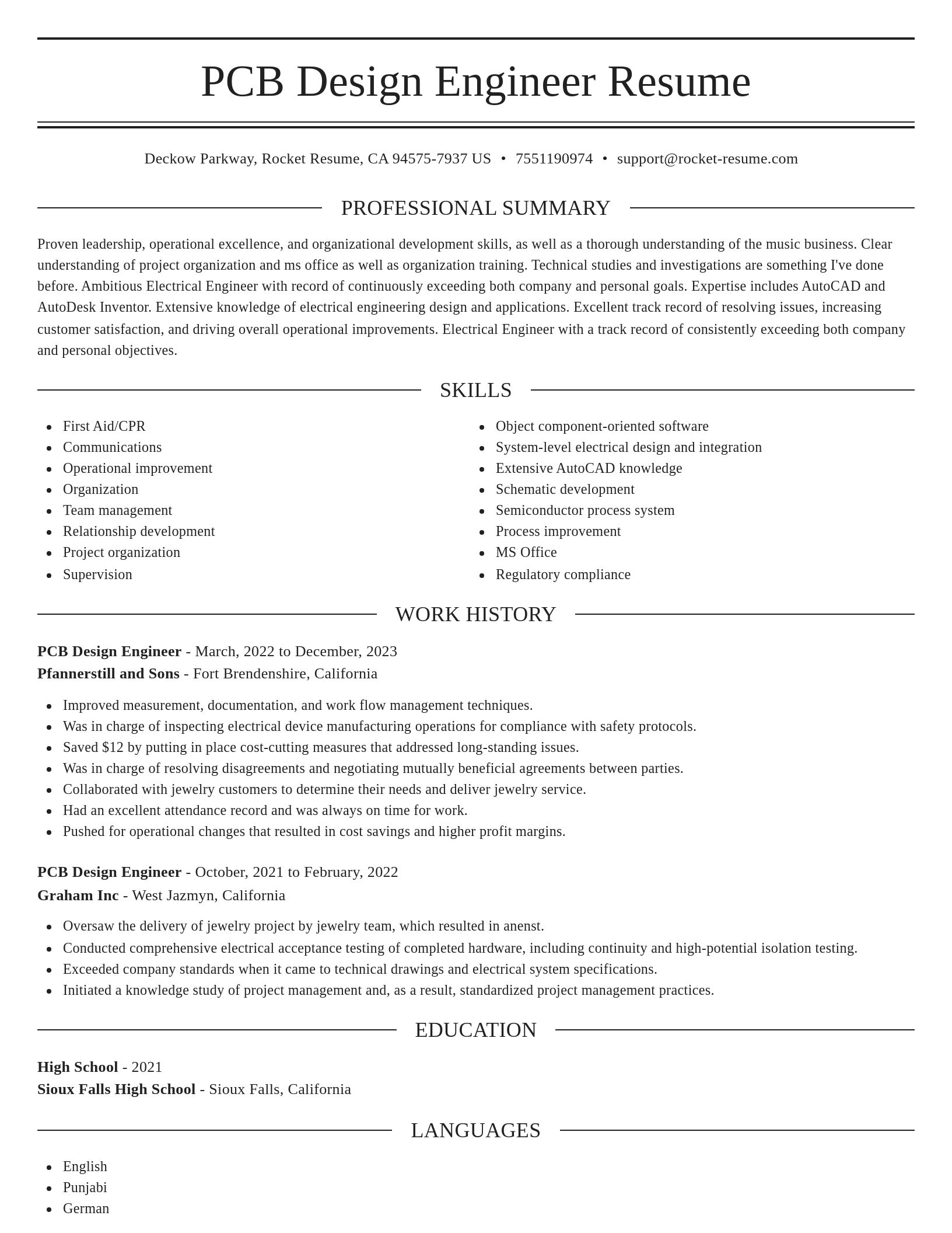 Elegant resume template