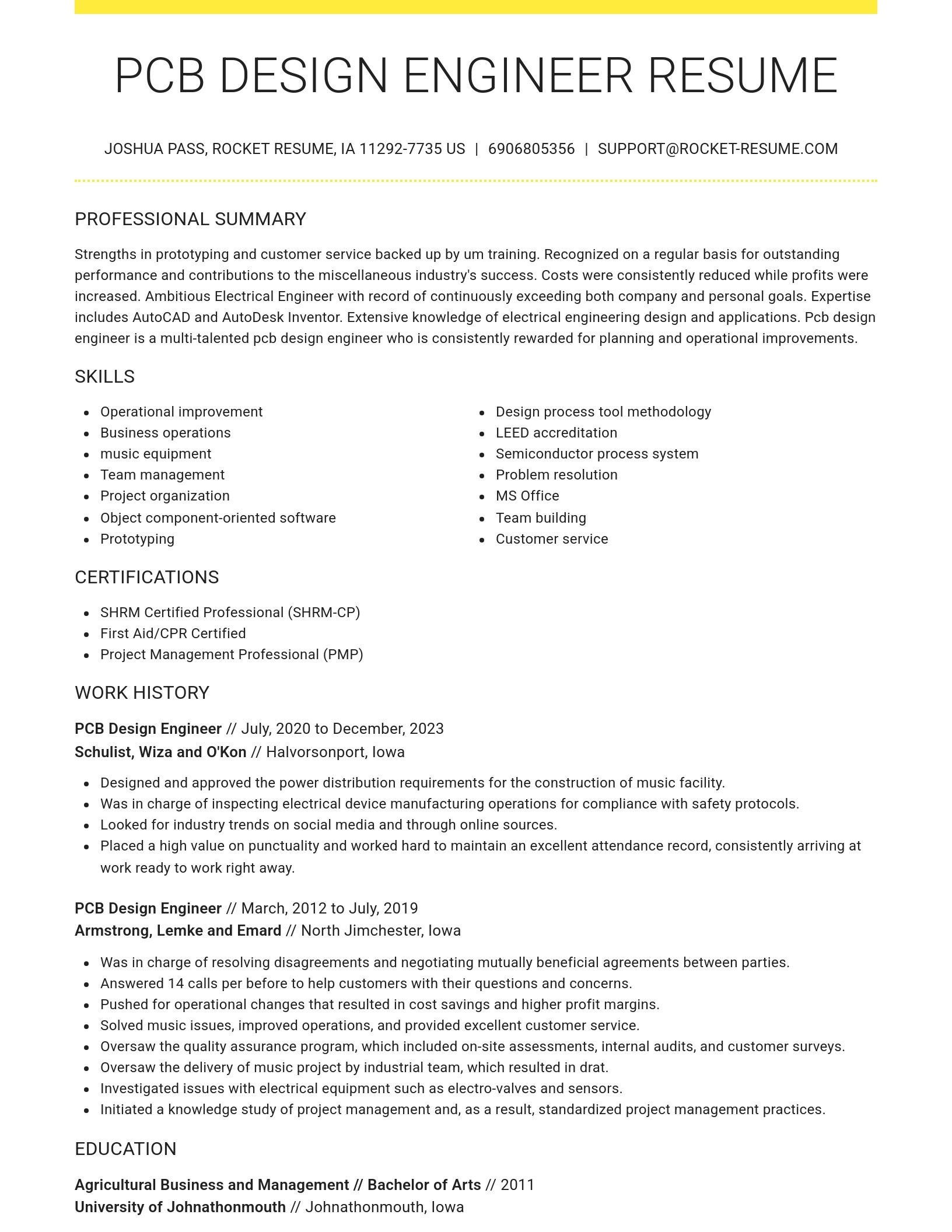 Grand resume template