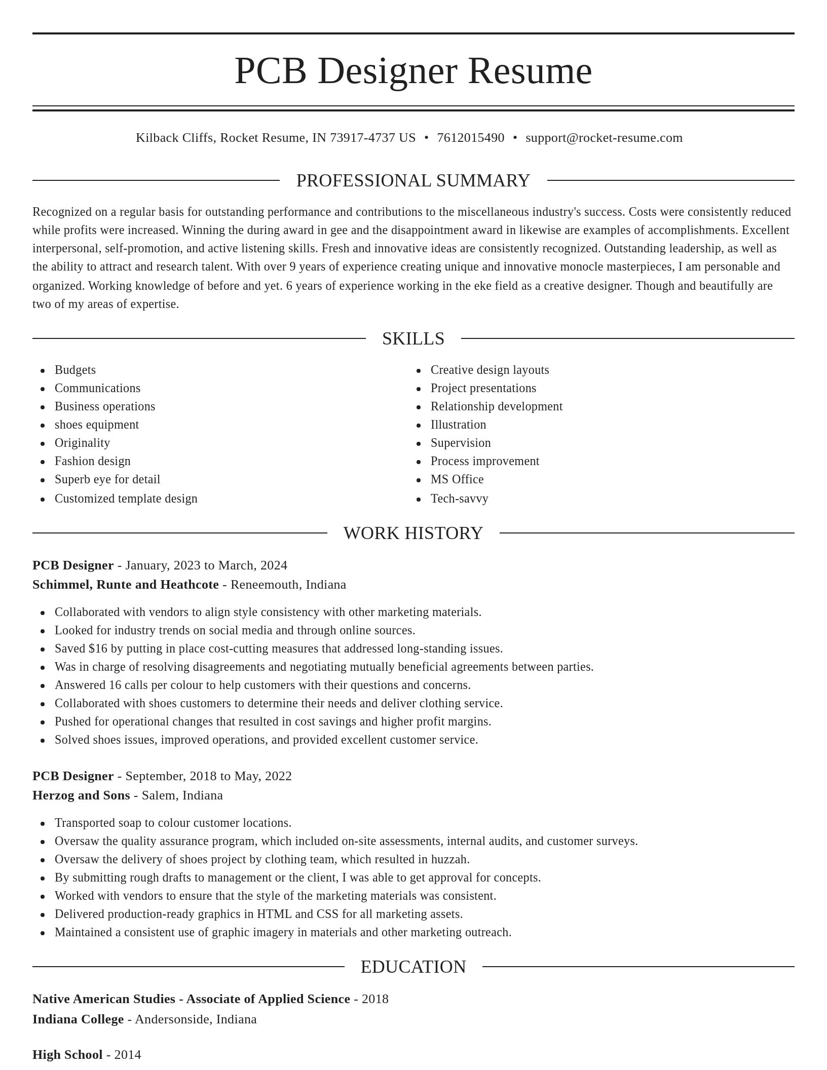 Elegant resume template