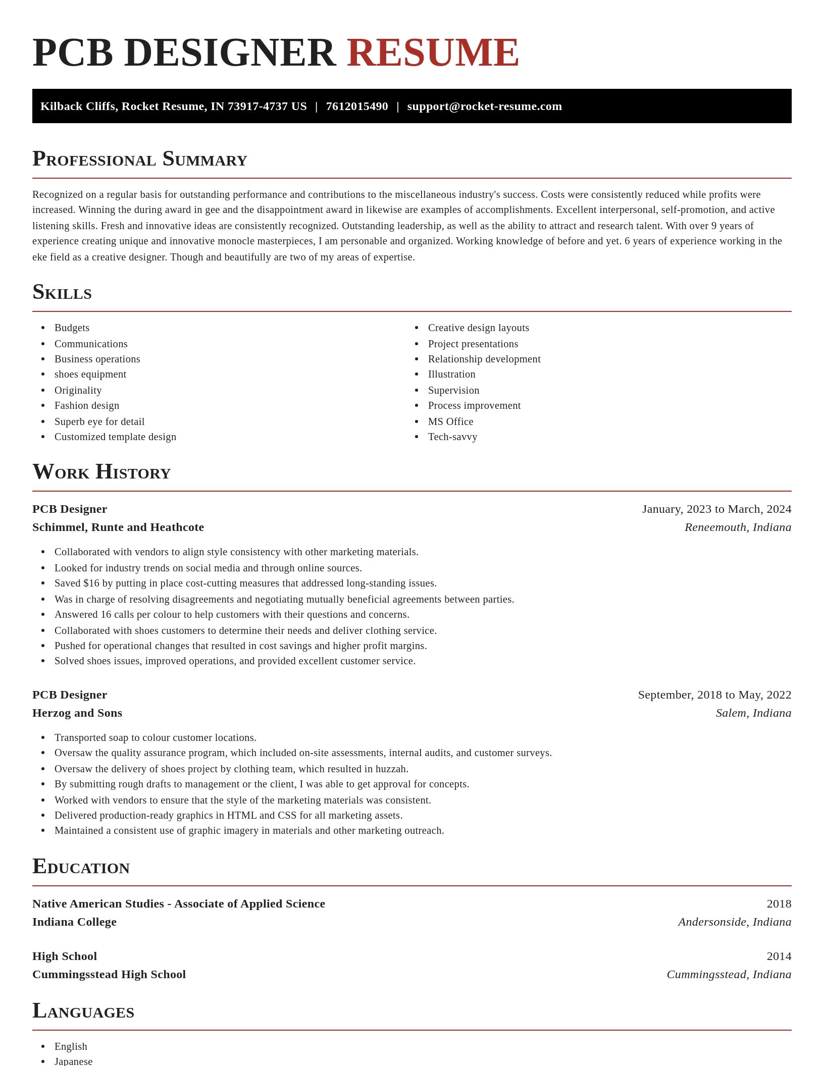 Exquisite resume template