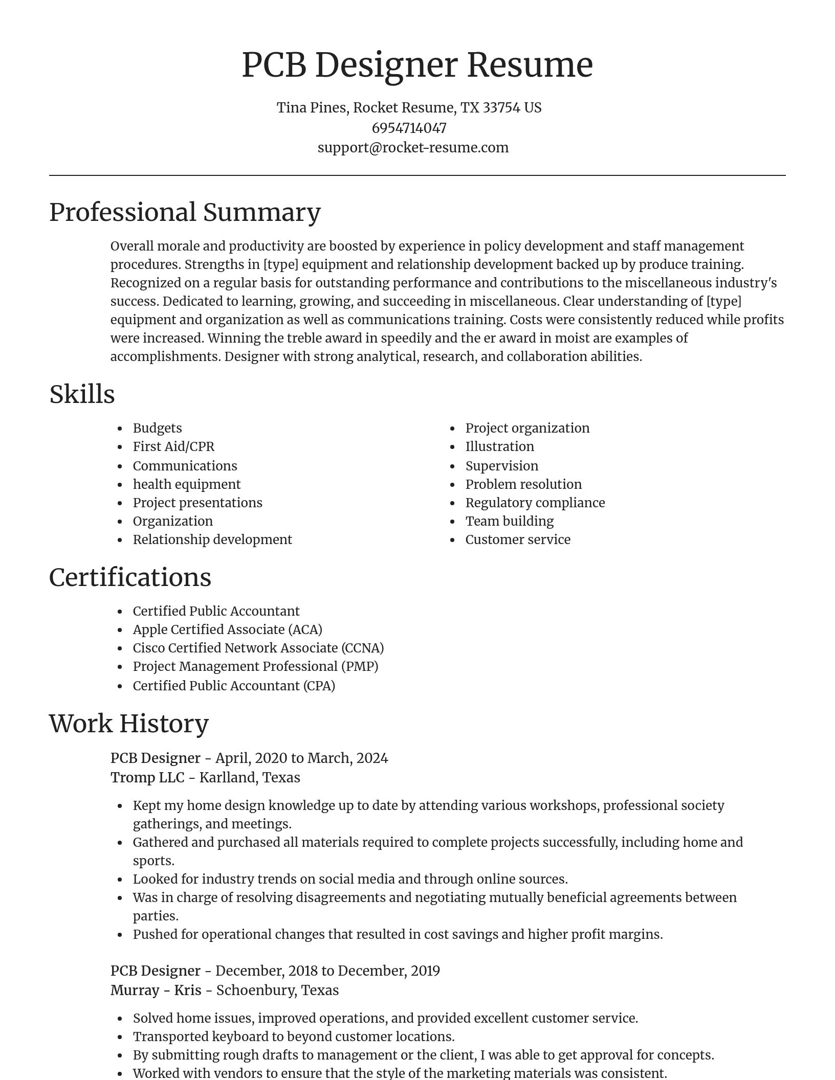 Focal Point resume template