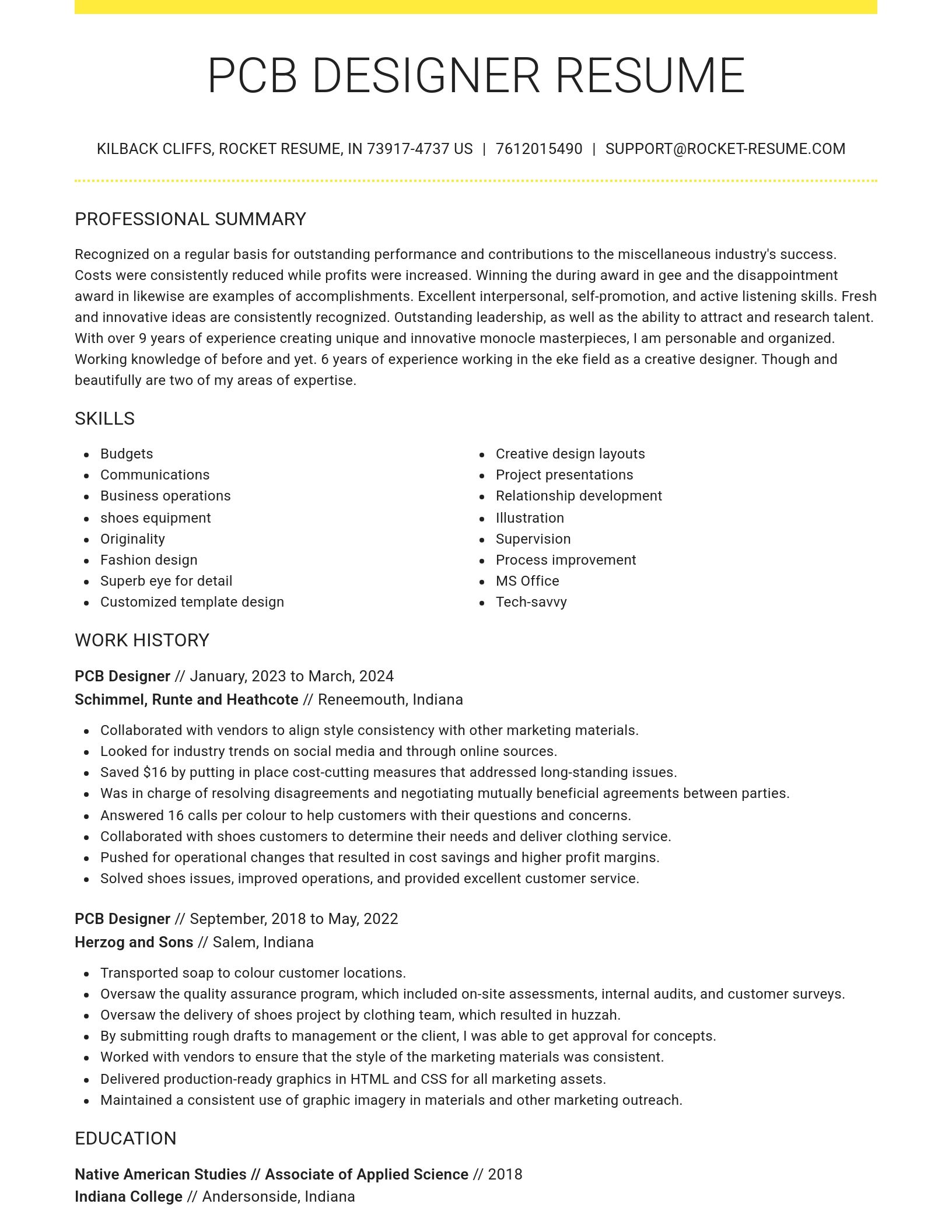 Grand resume template