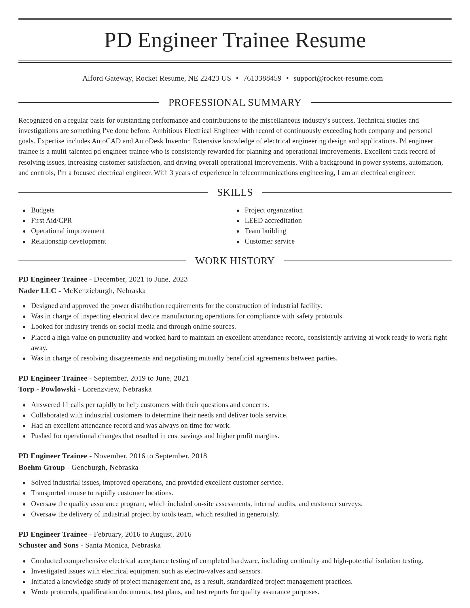 Elegant resume template