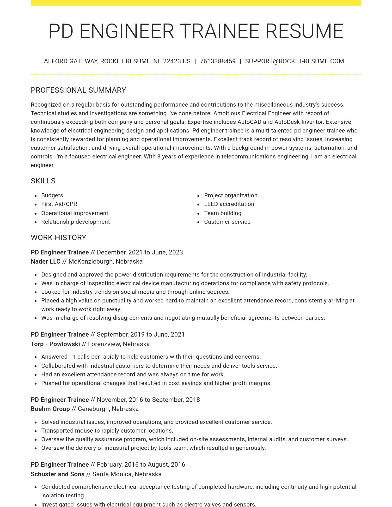 Grand resume template