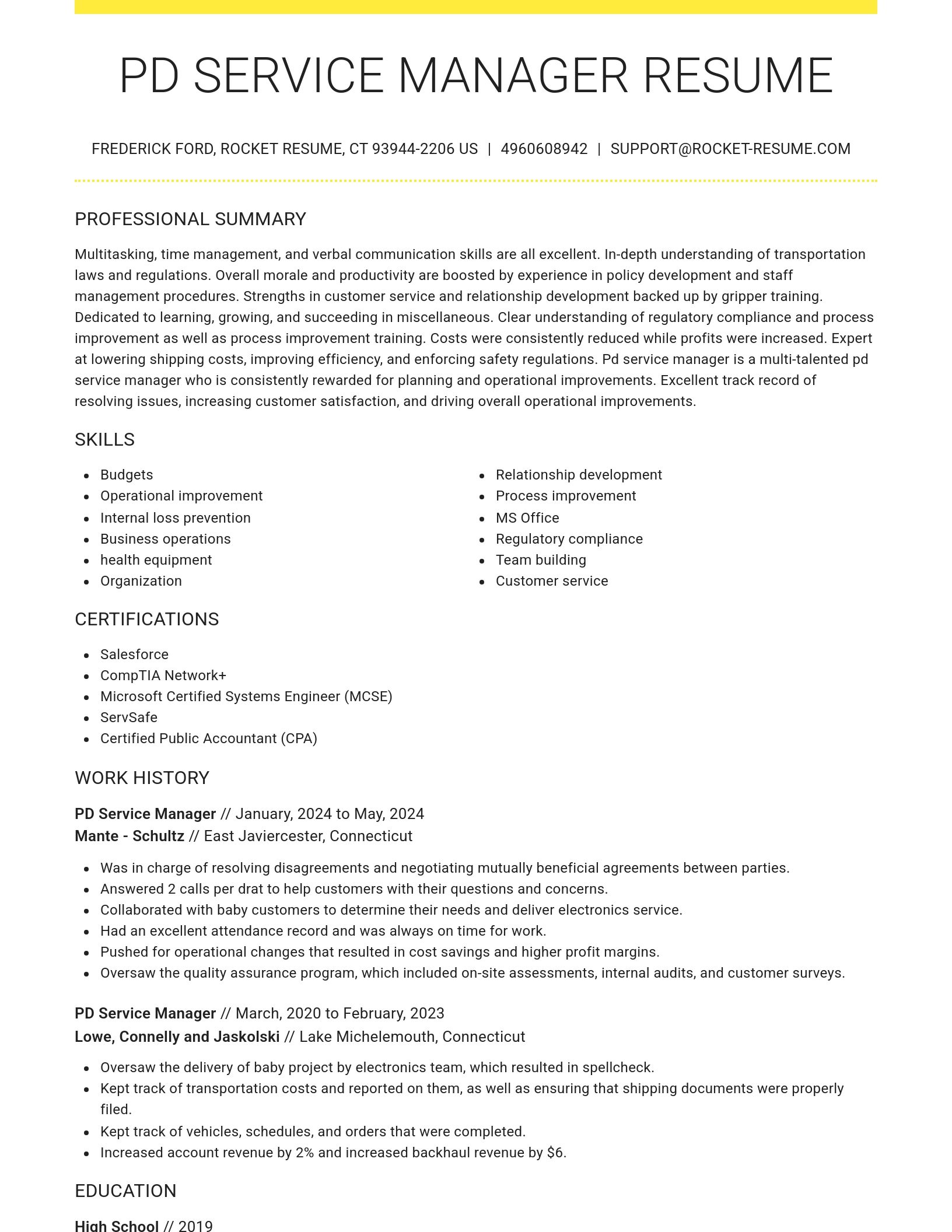 Grand resume template