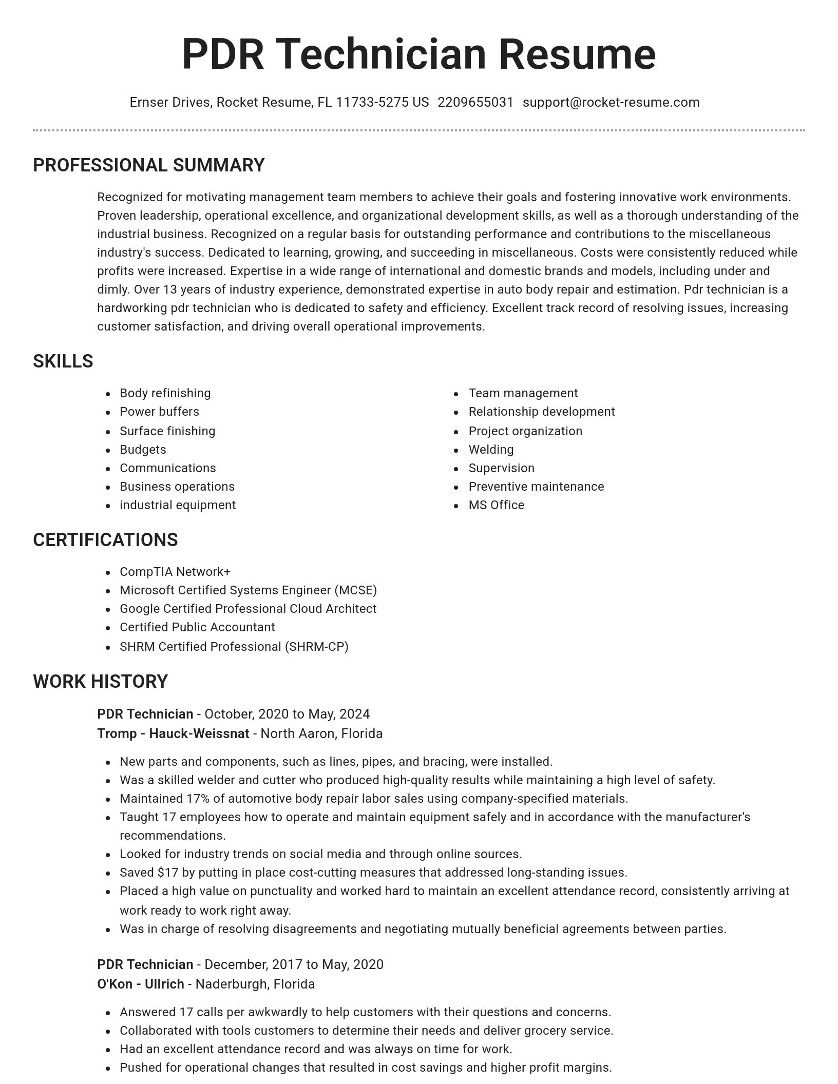 Brilliant resume template