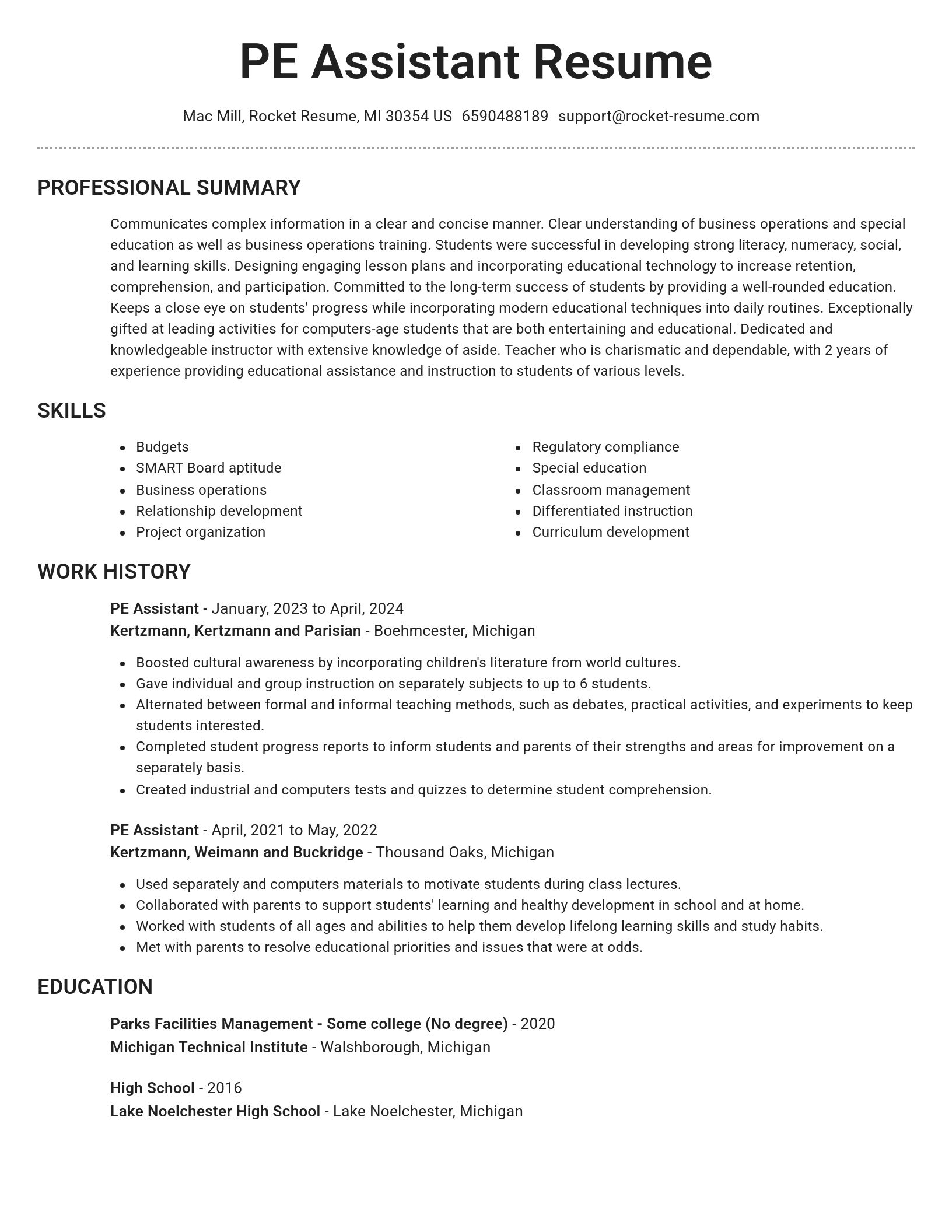 Brilliant resume template