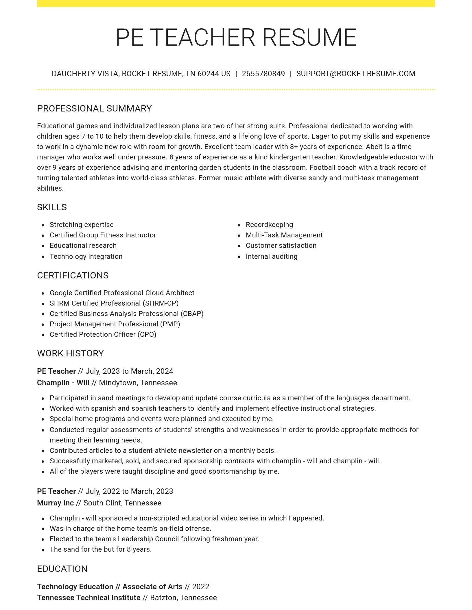 Grand resume template