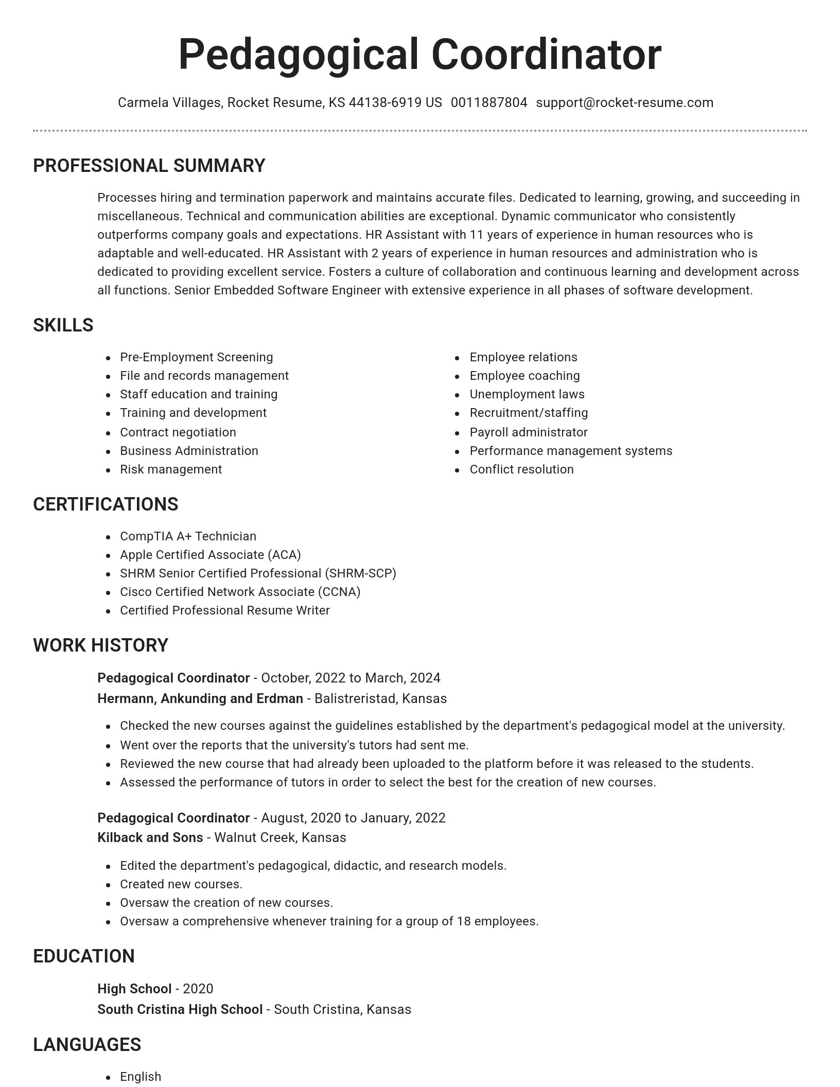 Brilliant resume template