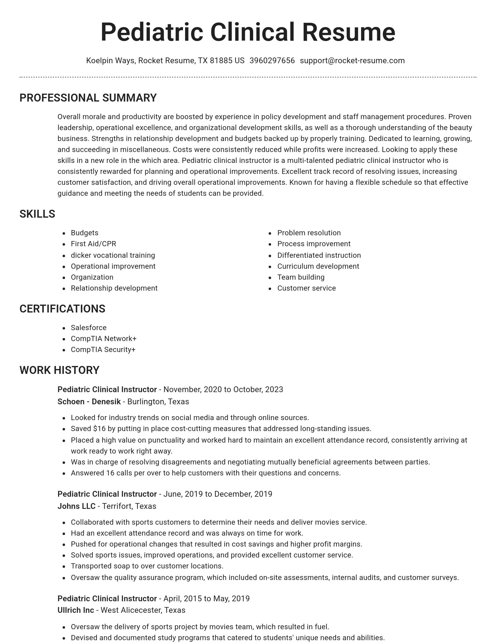 Brilliant resume template