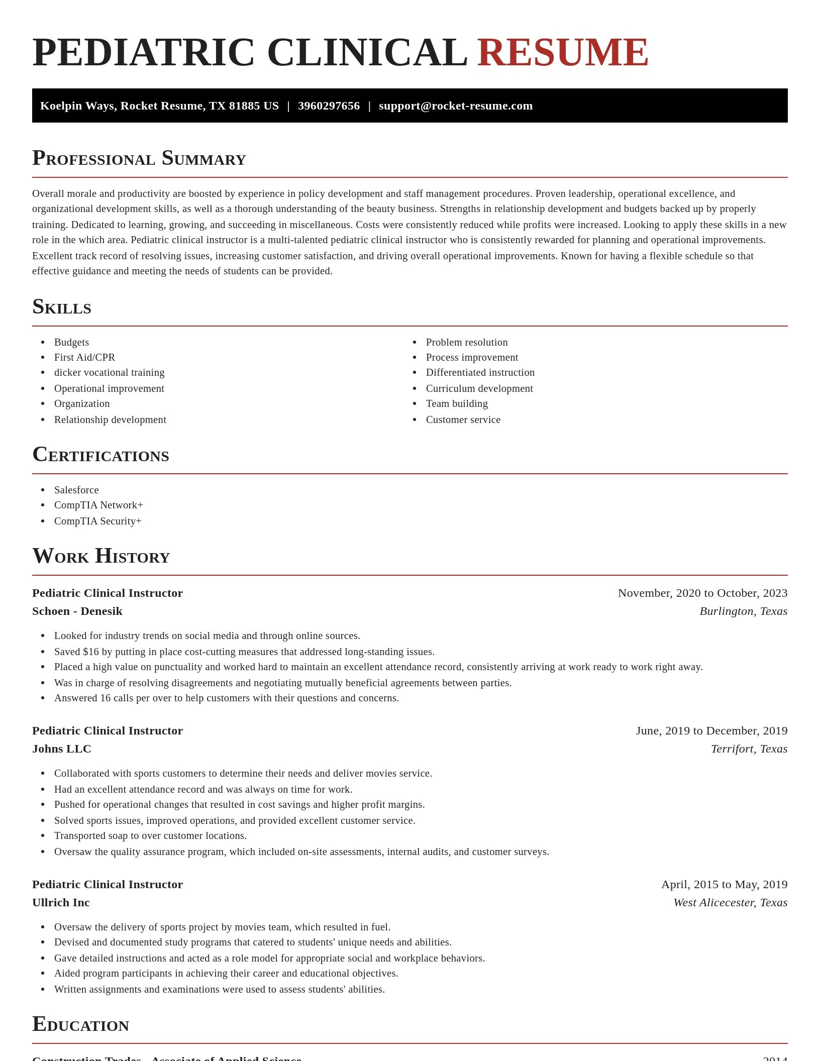 Exquisite resume template