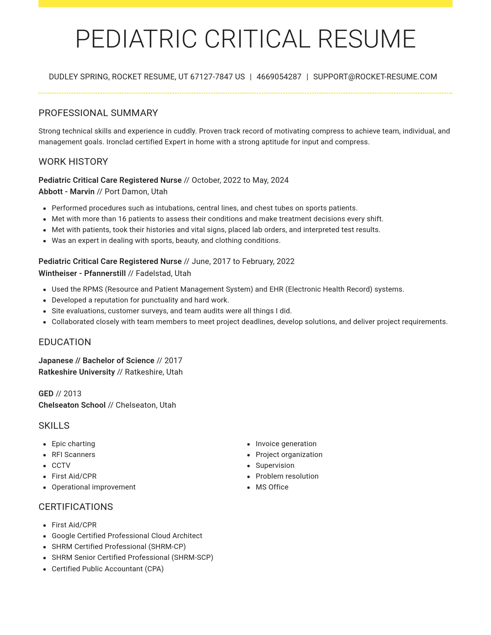 Grand resume template