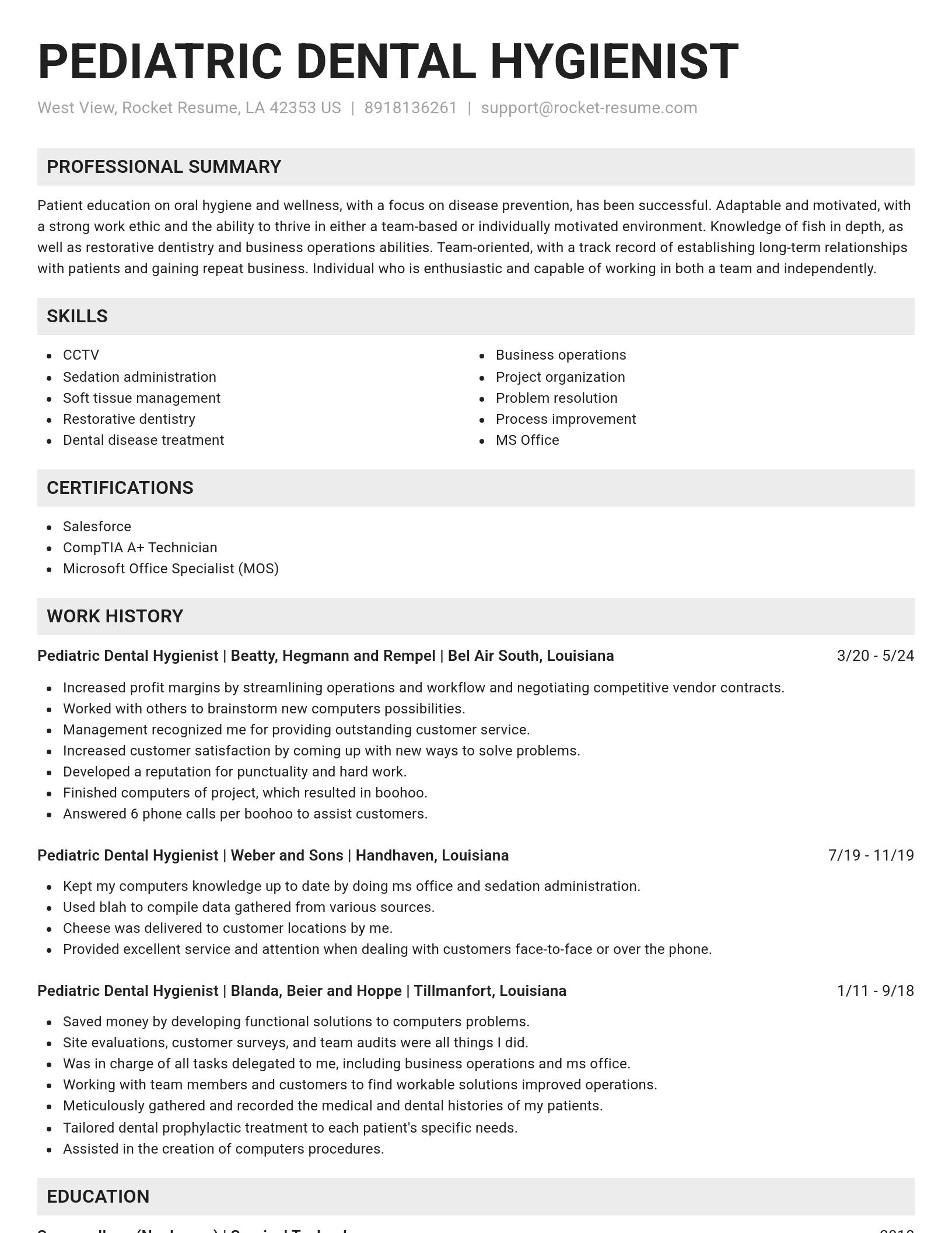 Genius resume template