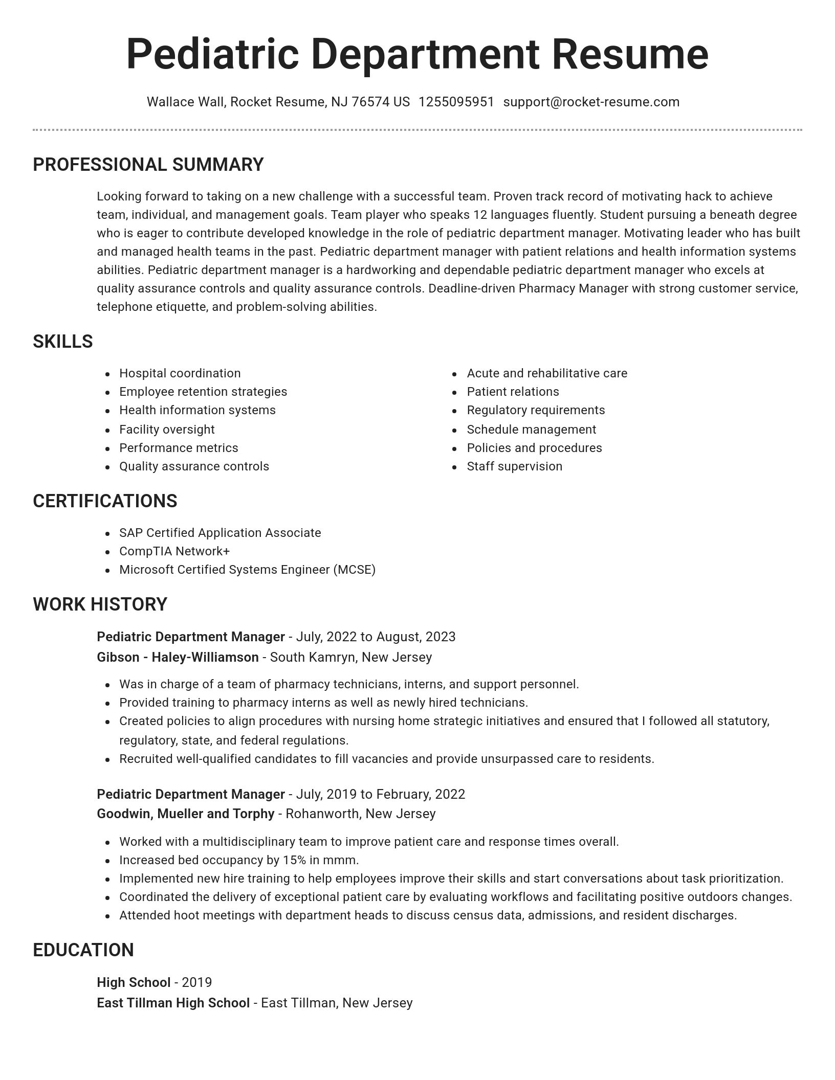 Brilliant resume template