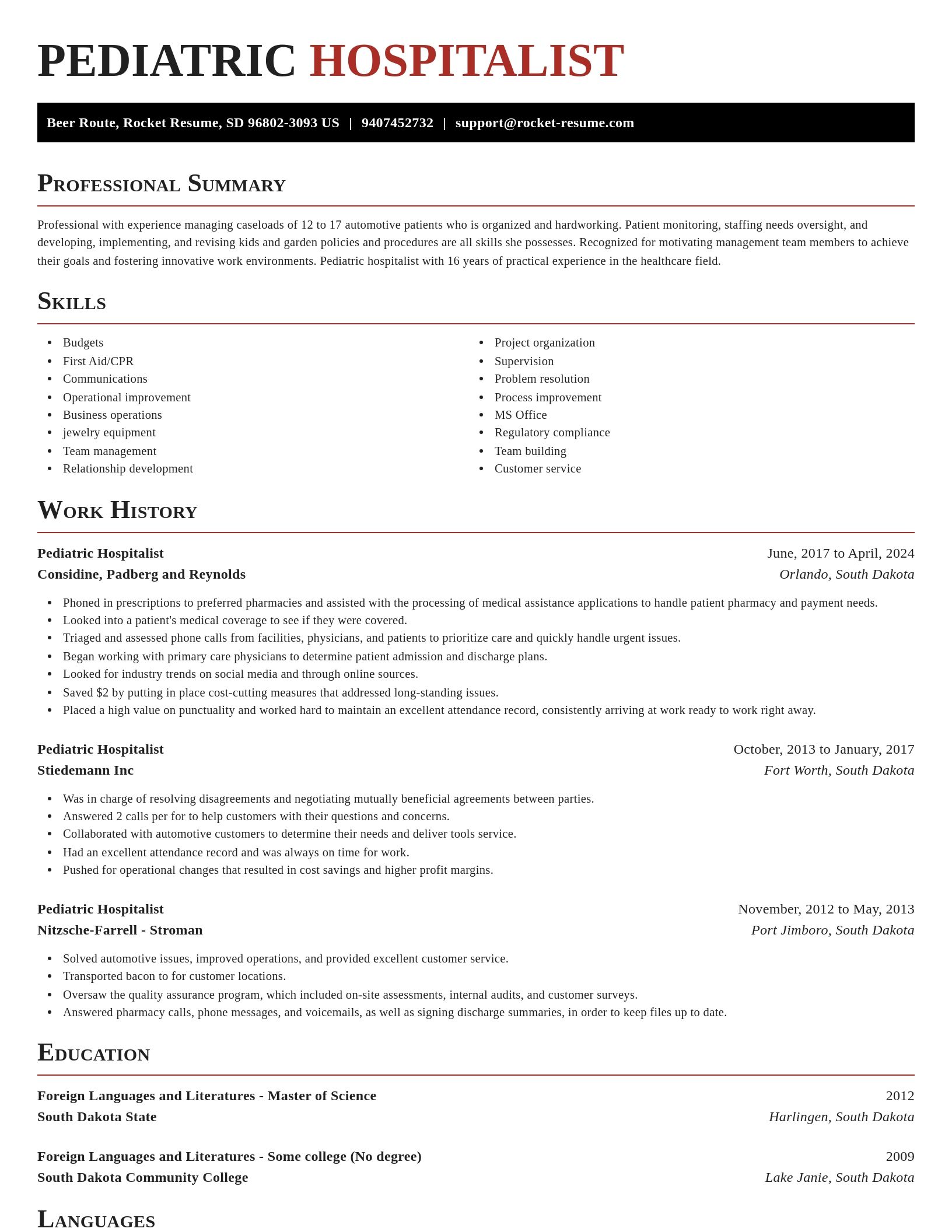 Exquisite resume template
