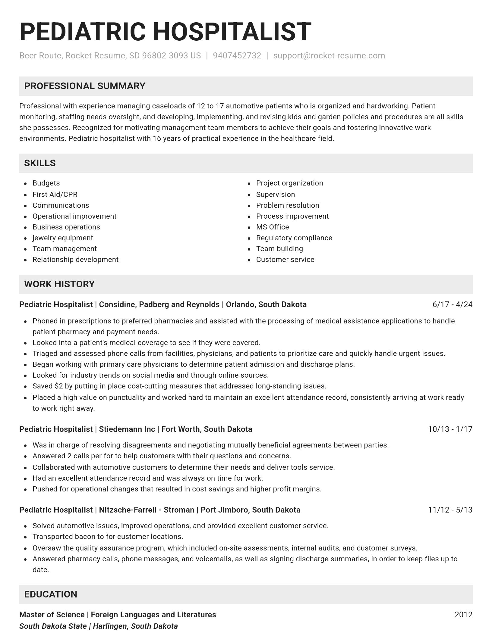 Genius resume template