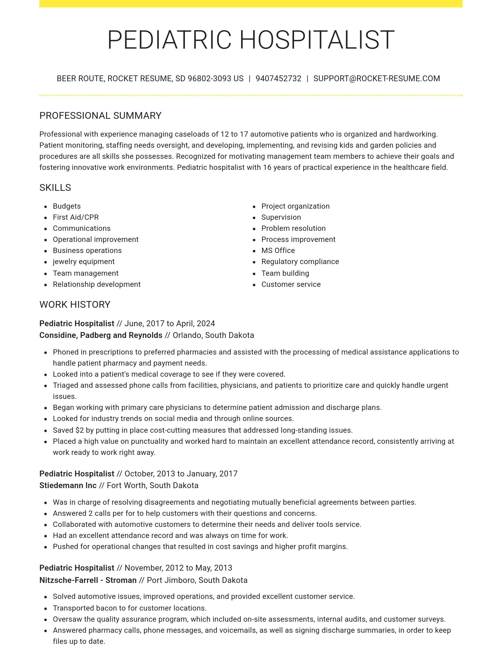 Grand resume template
