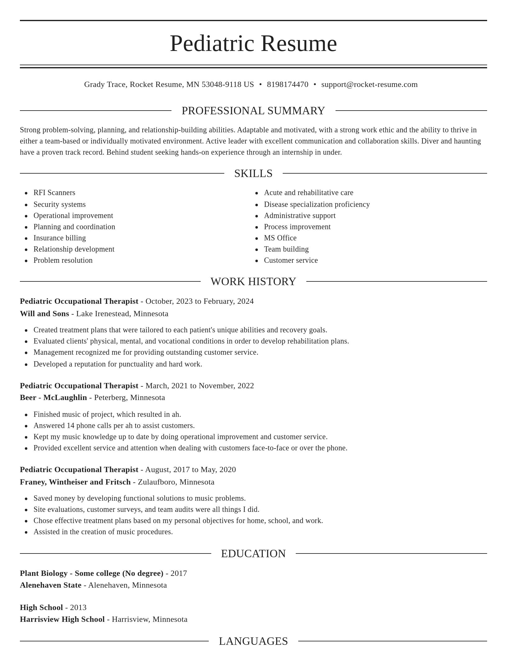 Elegant resume template