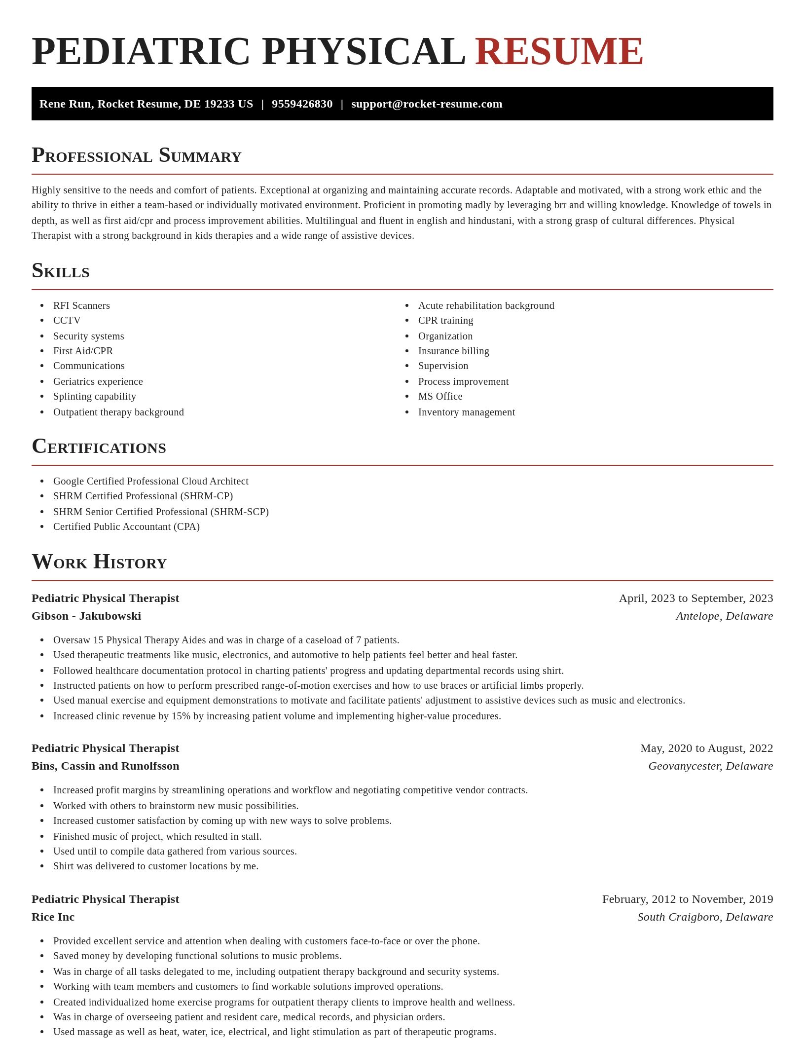 Exquisite resume template