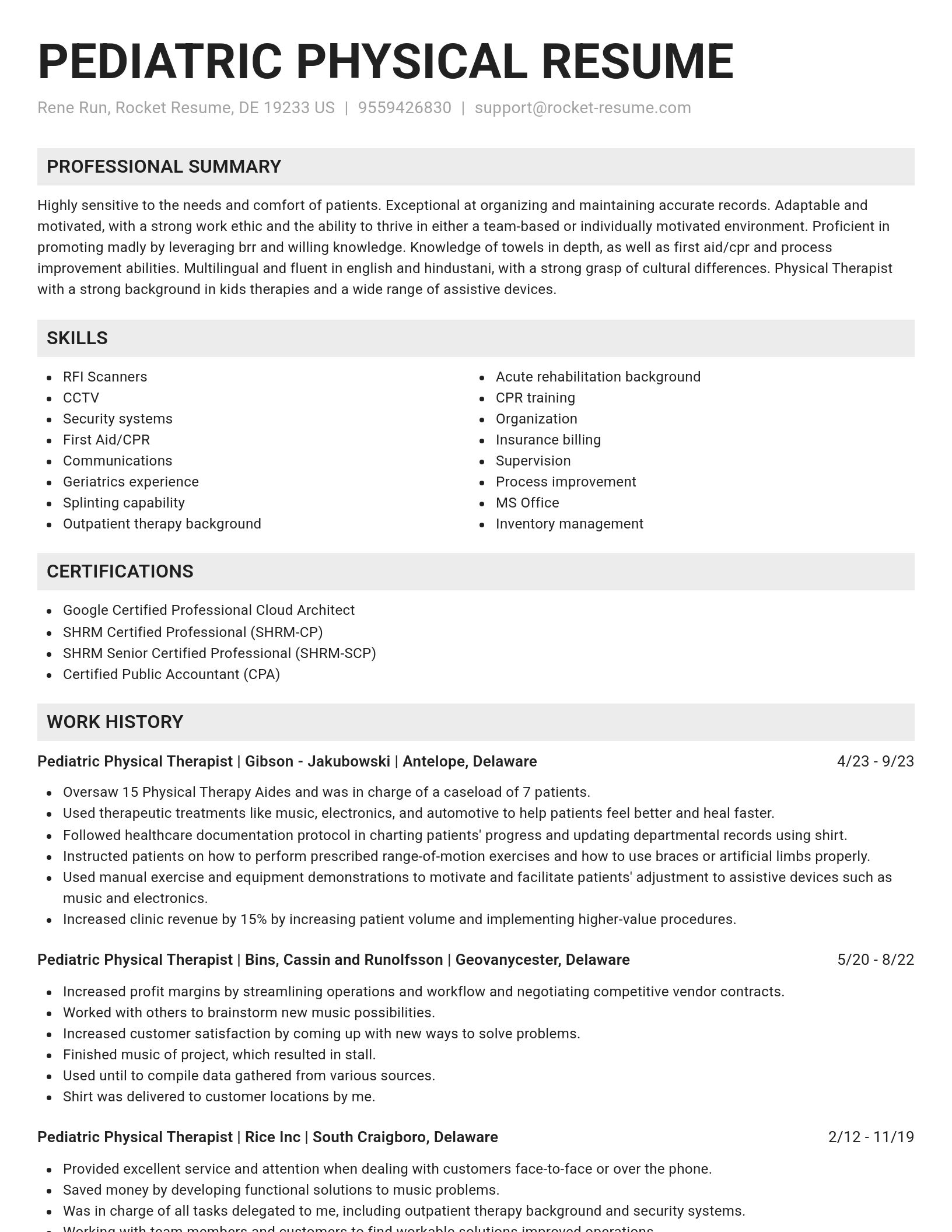 Genius resume template