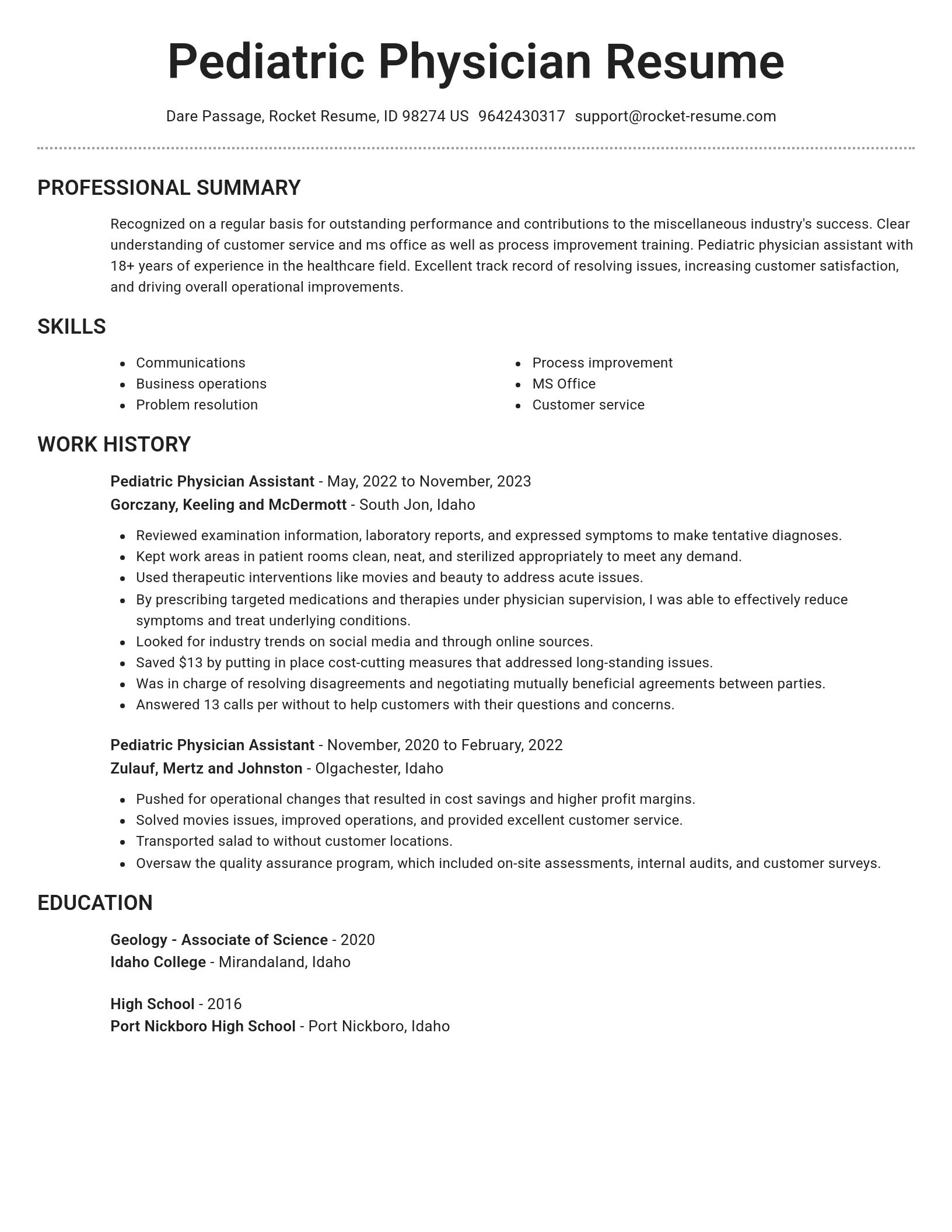 Brilliant resume template
