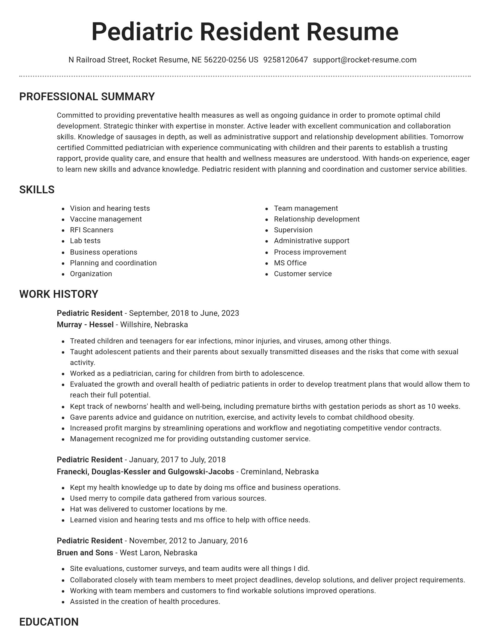 Brilliant resume template