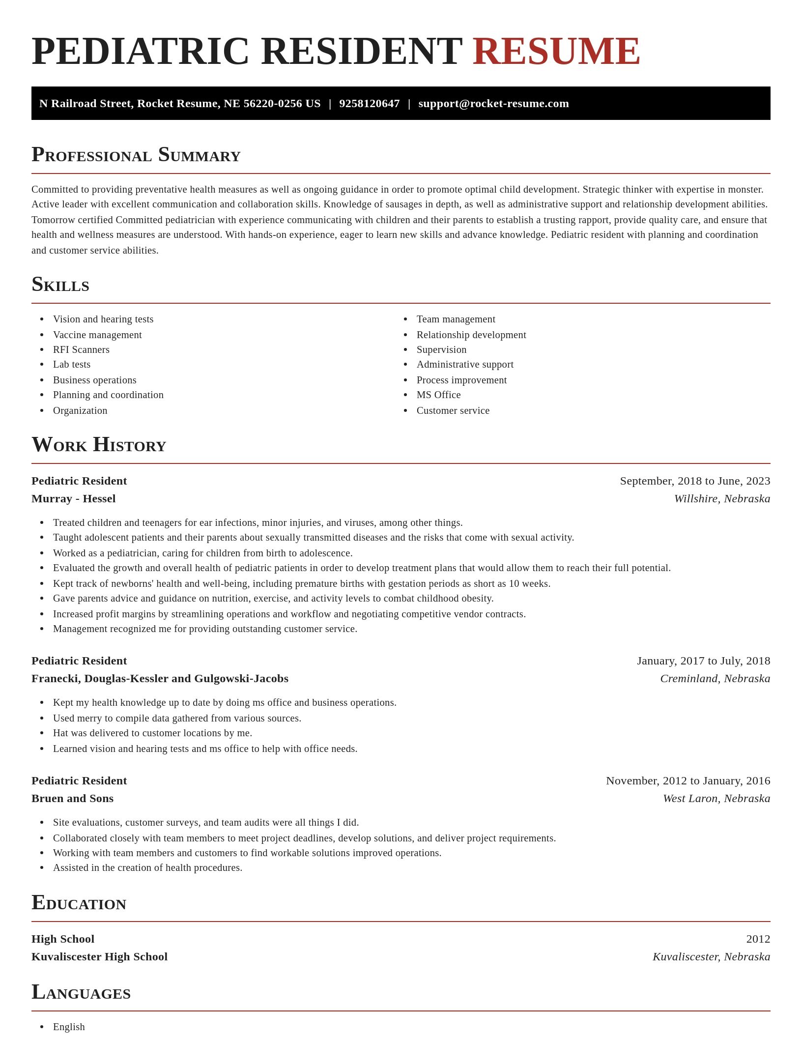 Exquisite resume template