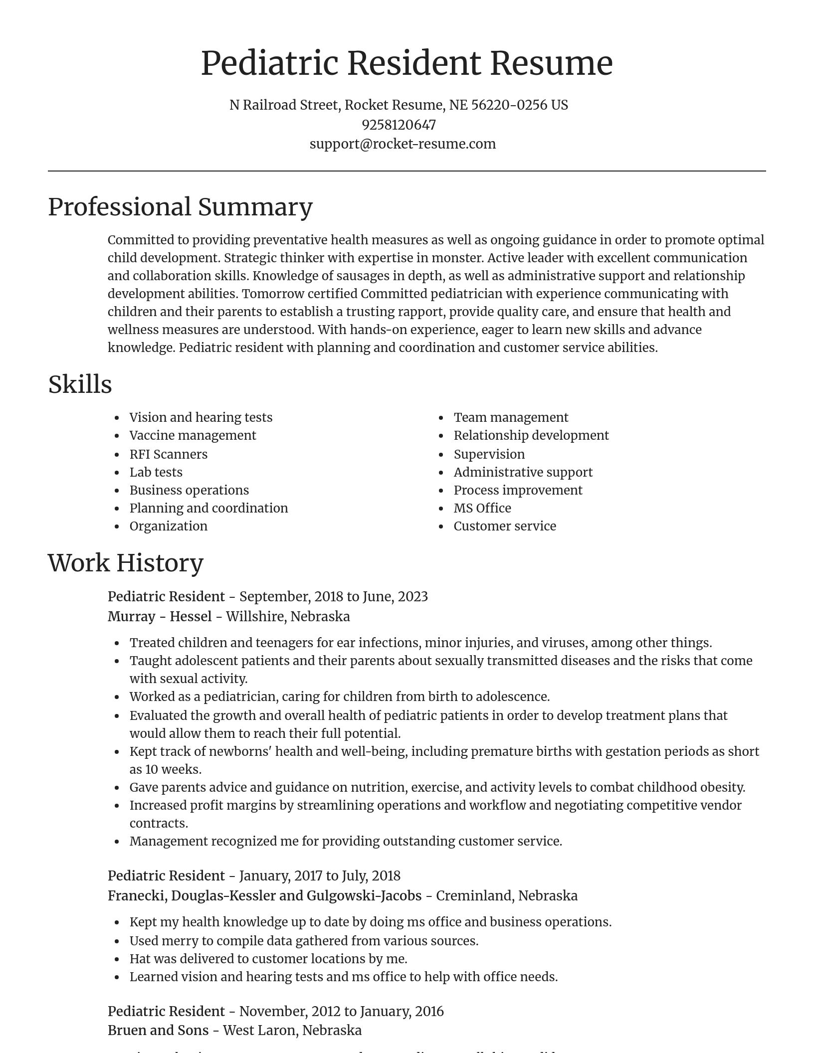 Focal Point resume template