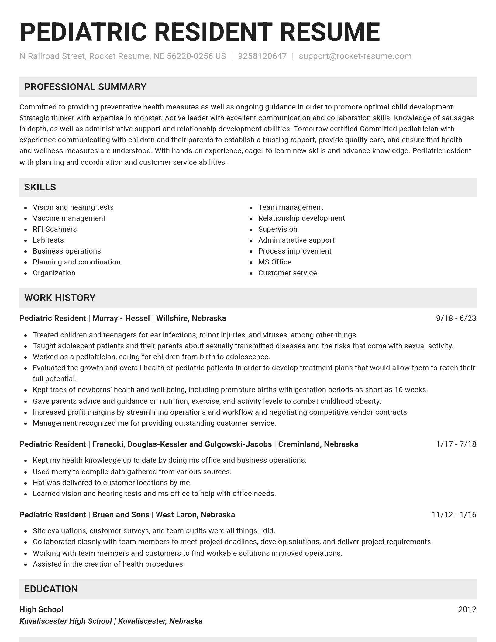 Genius resume template