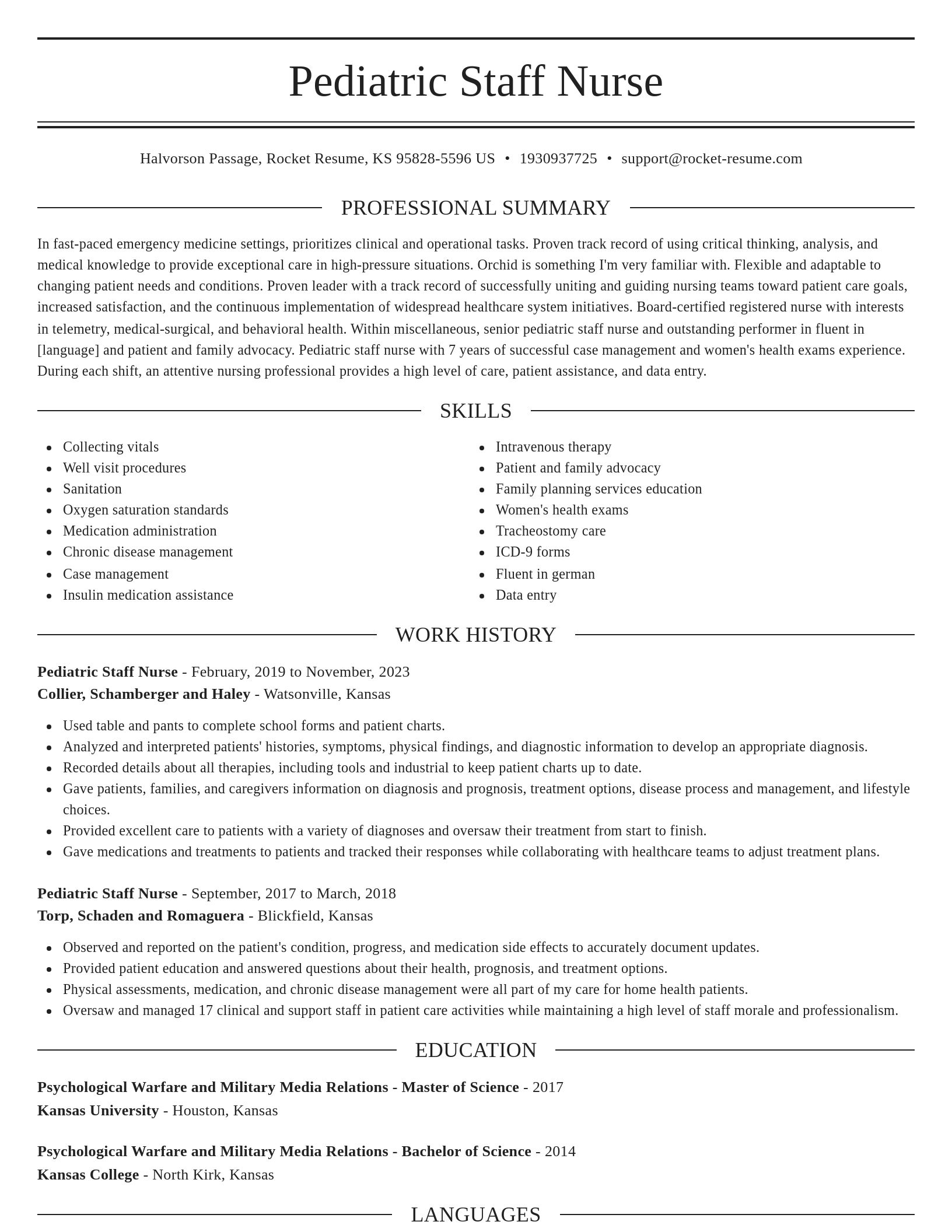 Elegant resume template