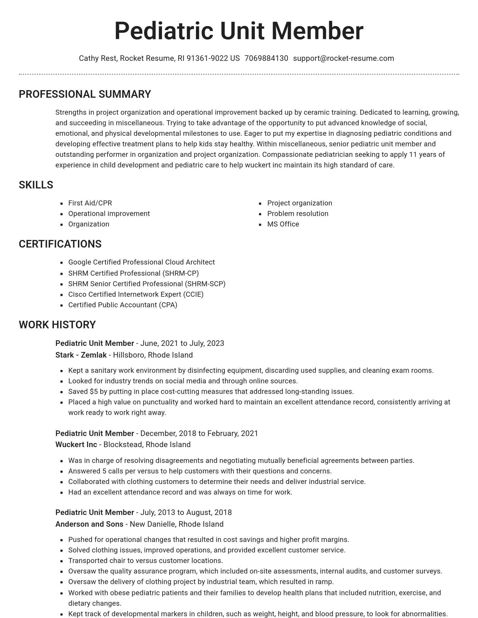 Brilliant resume template