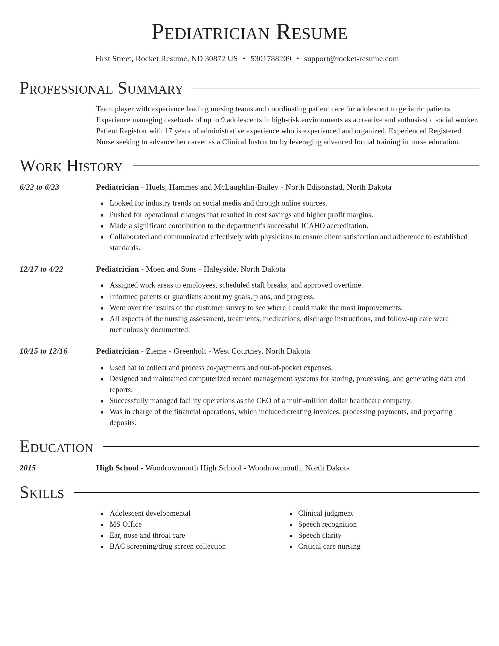 Director resume template