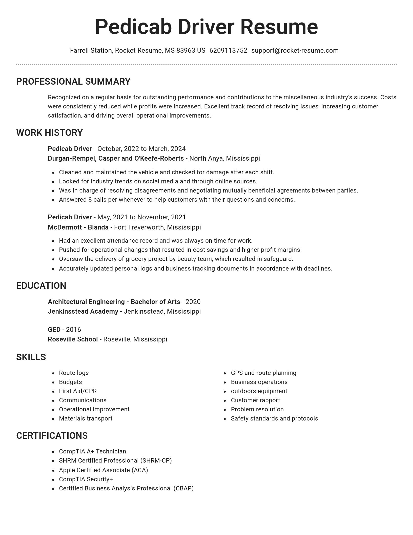 Brilliant resume template